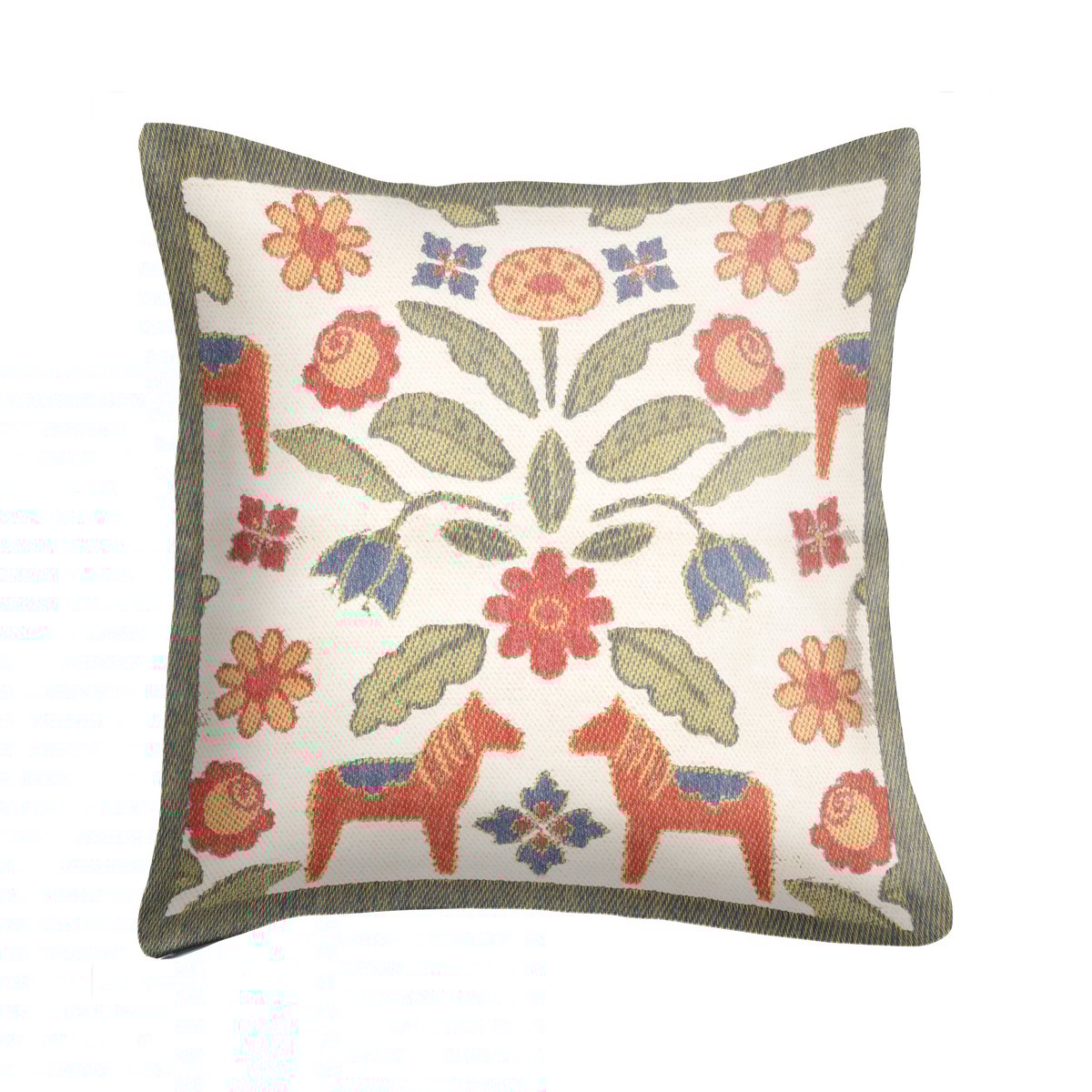 Ekelund Linneväveri Housse de coussin Kurbitsblom 40x40 cm Multi