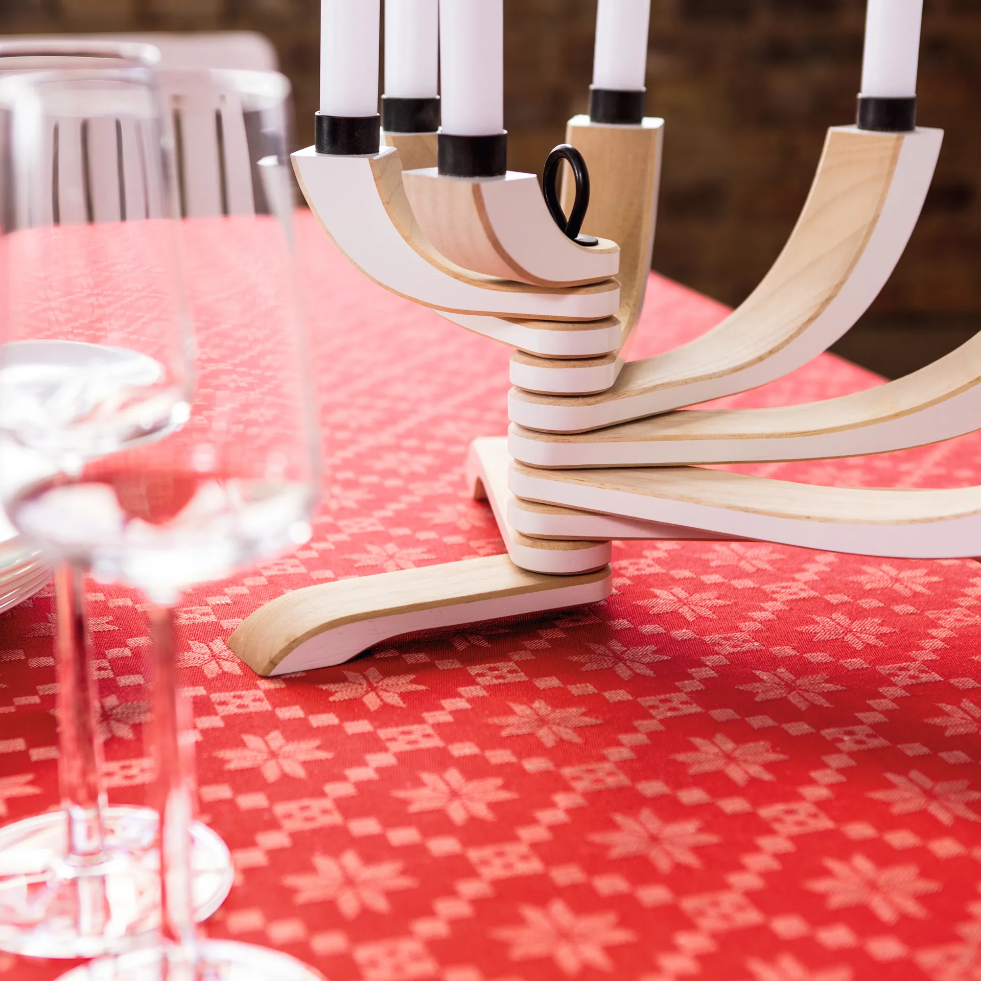 Nappe Åttebladrose, 150 x 150 cm Ekelund Linneväveri