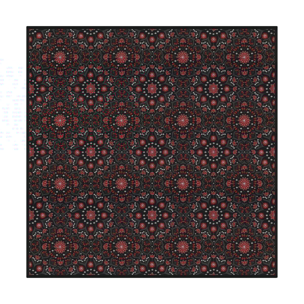 Ekelund Linneväveri Nappe Bettys jul 145x145 cm Rouge-noir