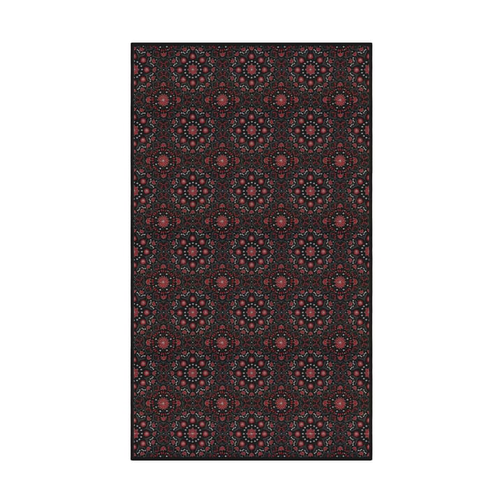 Nappe Bettys jul 145x250 cm - Rouge-noir - Ekelund Linneväveri