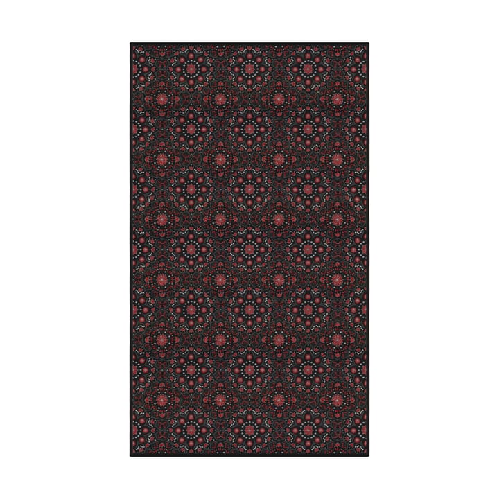 Nappe Bettys jul 145x300 cm - Rouge-noir - Ekelund Linneväveri