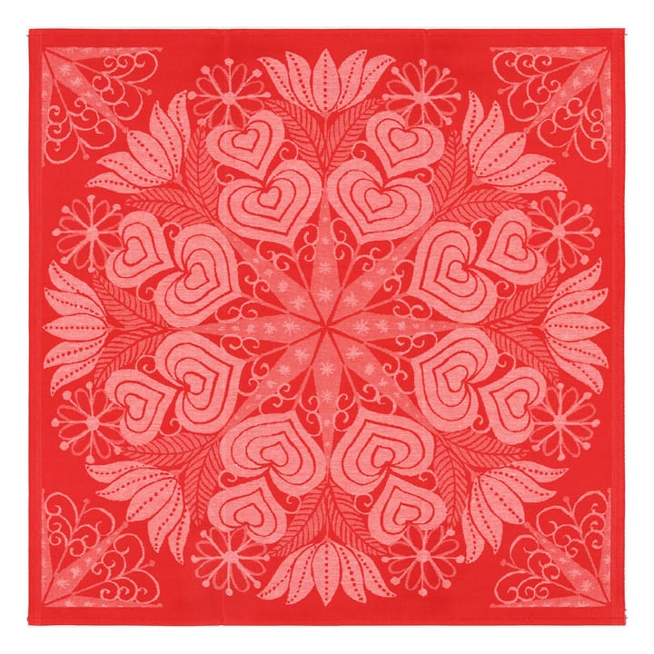 Nappe Hjärtbo 80x80 cm, Rouge Ekelund Linneväveri