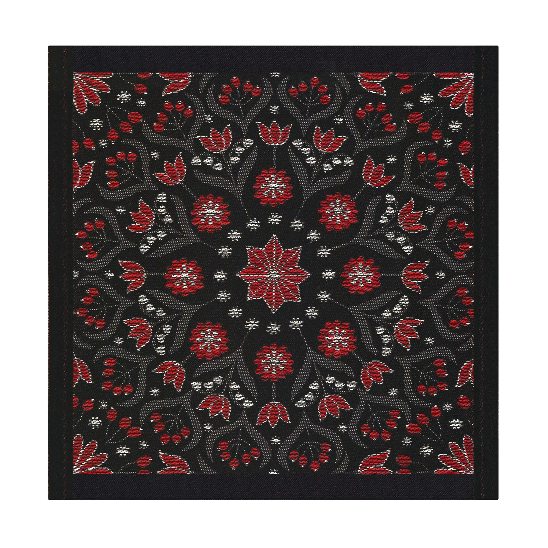 Serviette Bettys Jul 35x35 cm, Rouge-noir Ekelund Linneväveri