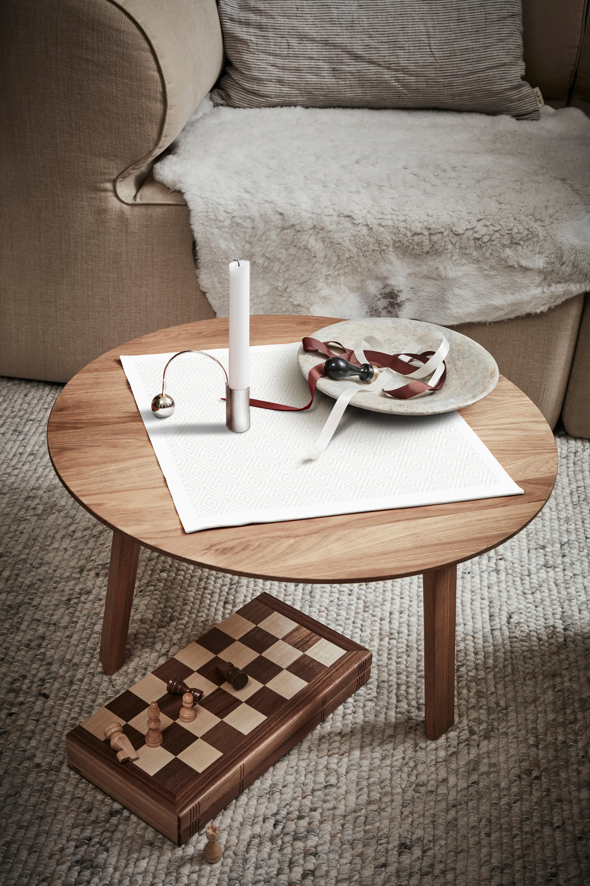 Serviette blanchie Gåsöga, 35x35 cm Ekelund Linneväveri