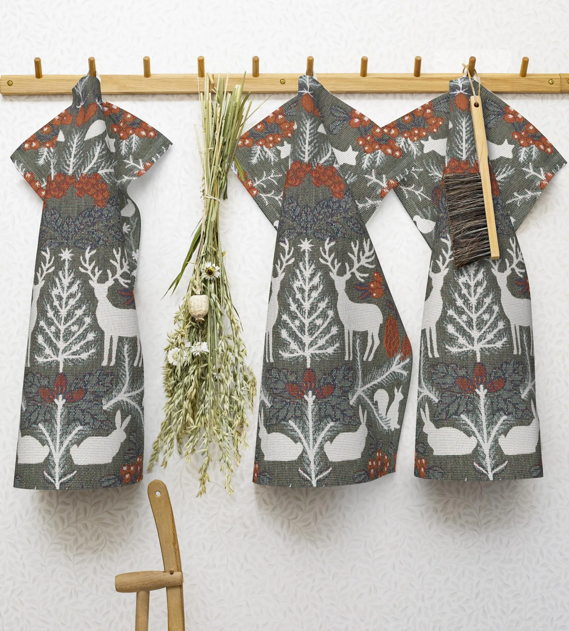 Serviette de cuisine Hjortnäs 35x50 cm, Gris Ekelund Linneväveri