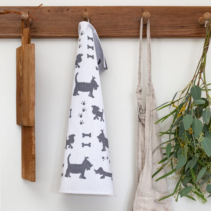 Serviette de cuisine Hundliv 48x70 cm, Gris Ekelund Linneväveri