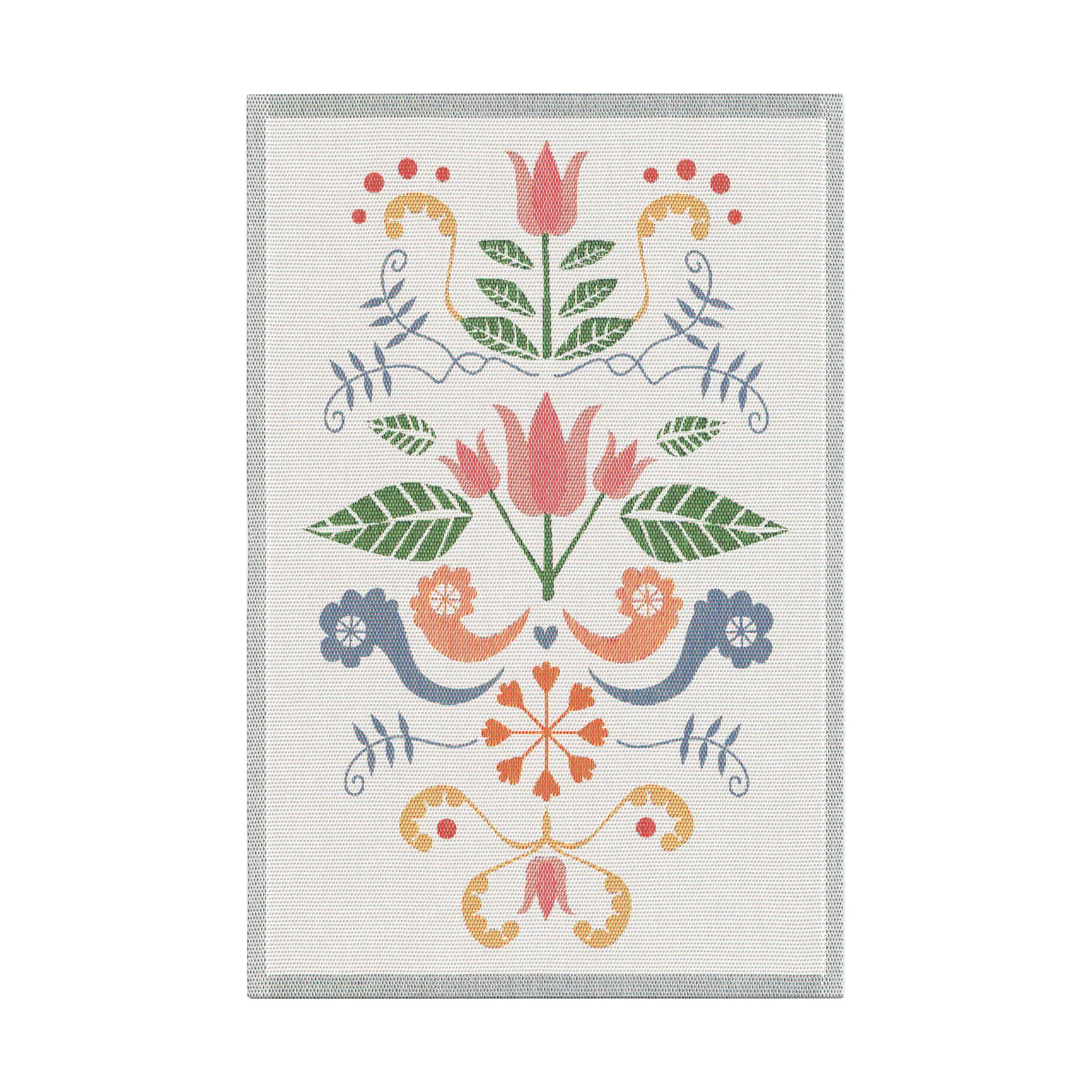 Serviette de cuisine Lindas tulpan 40x60 cm, Rose-gris Ekelund Linneväveri