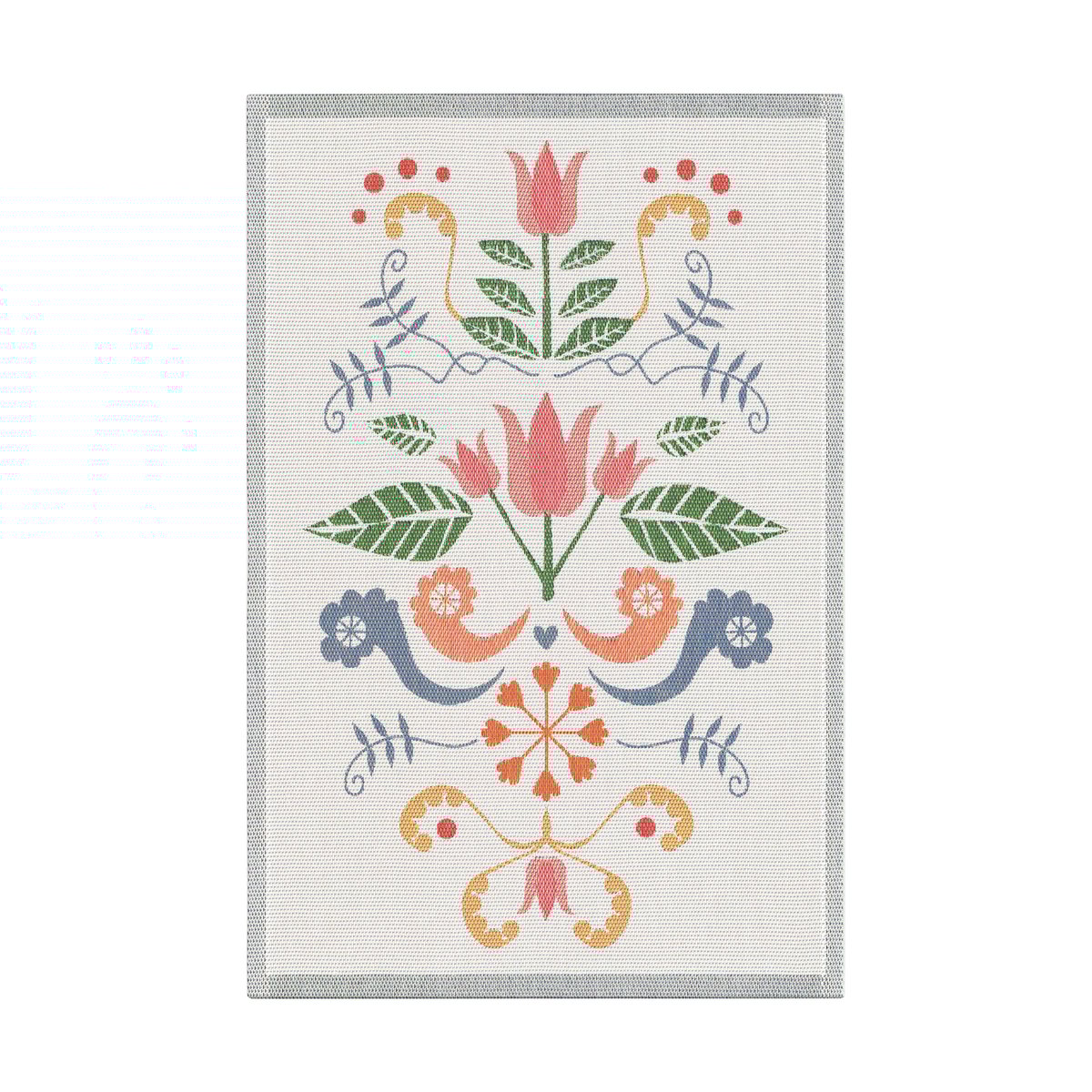 Ekelund Linneväveri Serviette de cuisine Lindas tulpan 40x60 cm Rose-gris