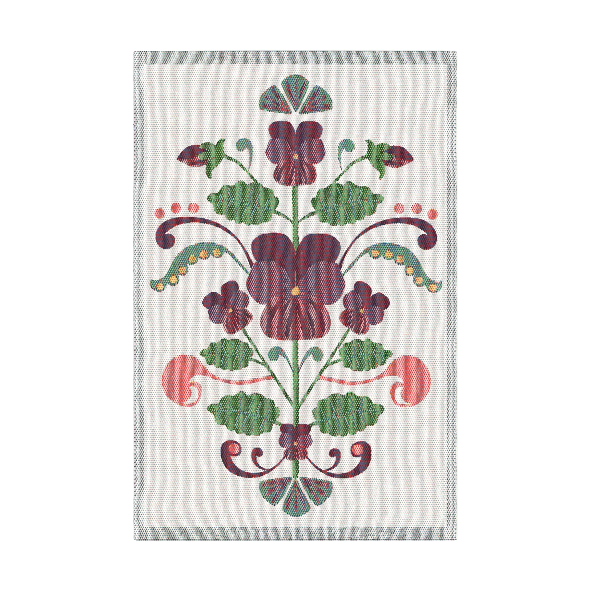 Serviette de cuisine Lindas viol 40x60 cm, Lilas-gris Ekelund Linneväveri