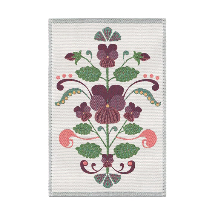 Serviette de cuisine Lindas viol 40x60 cm - Lilas-gris - Ekelund Linnev�äveri