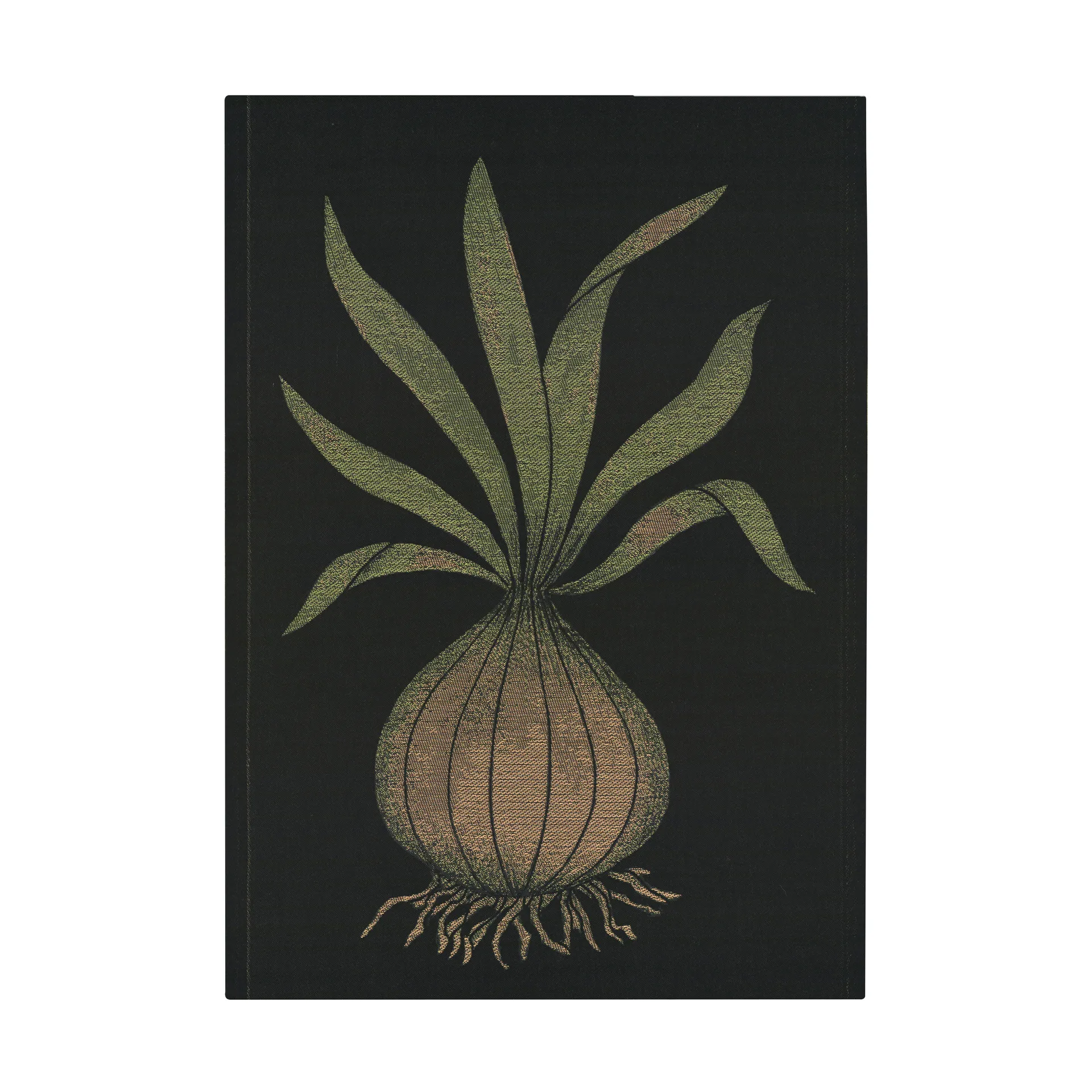 Serviette de cuisine Lök 48x70 cm, Noir-jaune foncé Ekelund Linneväveri