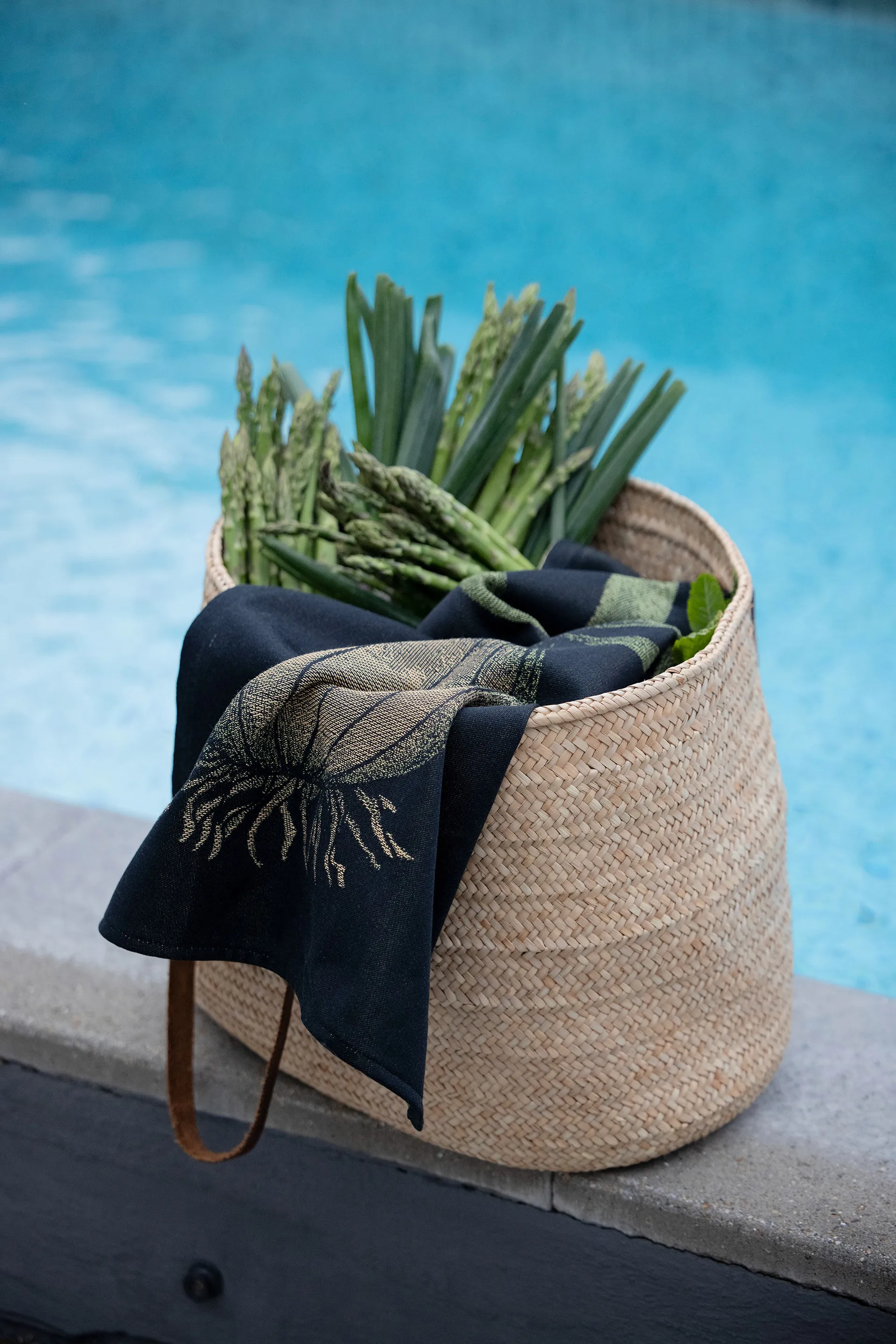 Serviette de cuisine Lök 48x70 cm, Noir-jaune foncé Ekelund Linneväveri