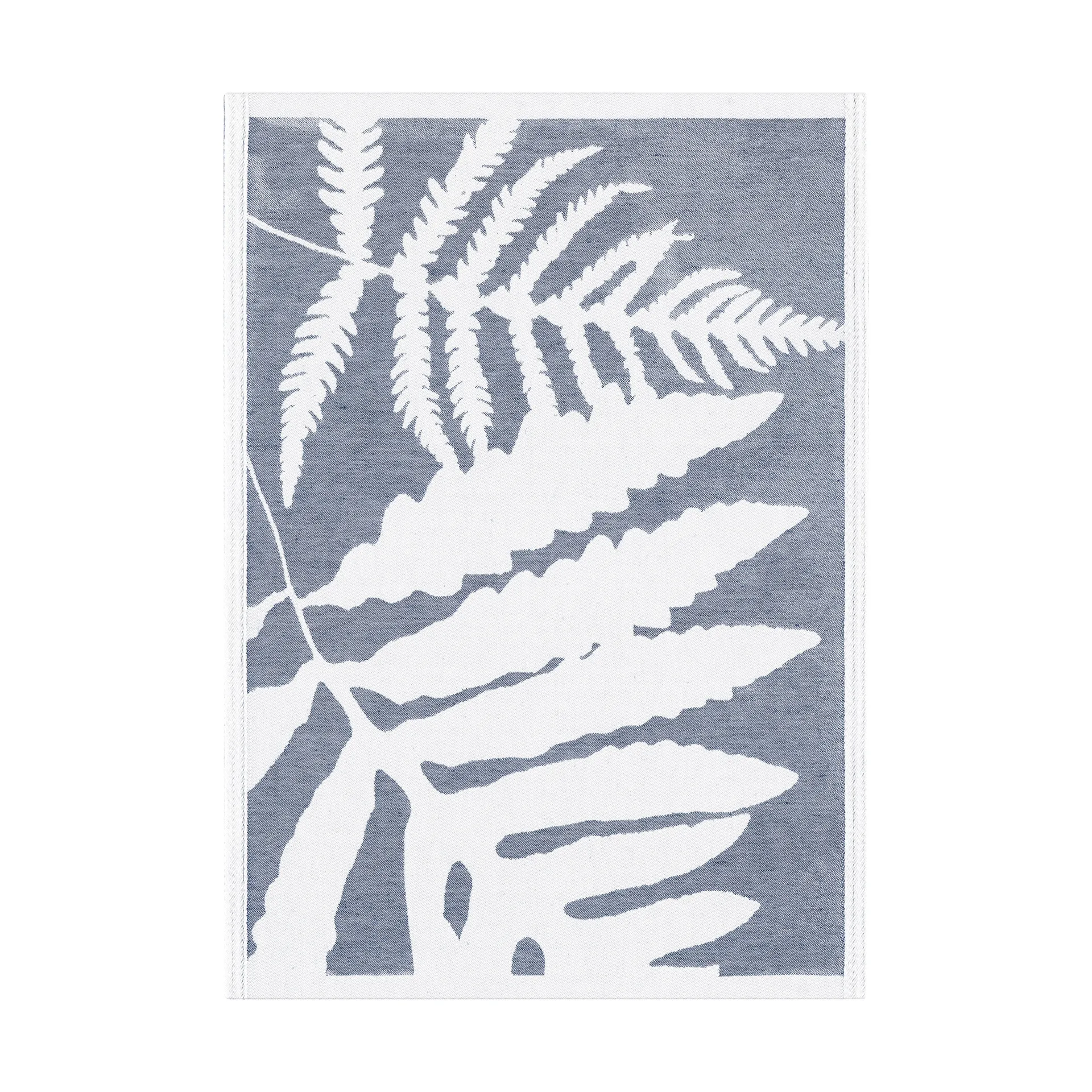 Serviette de cuisine Ormbunkar 50x70 cm, Bleu-blanc Ekelund Linneväveri