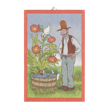 Serviette de cuisine Pettson & Findus - Findus se baigne - Ekelund Linneväveri