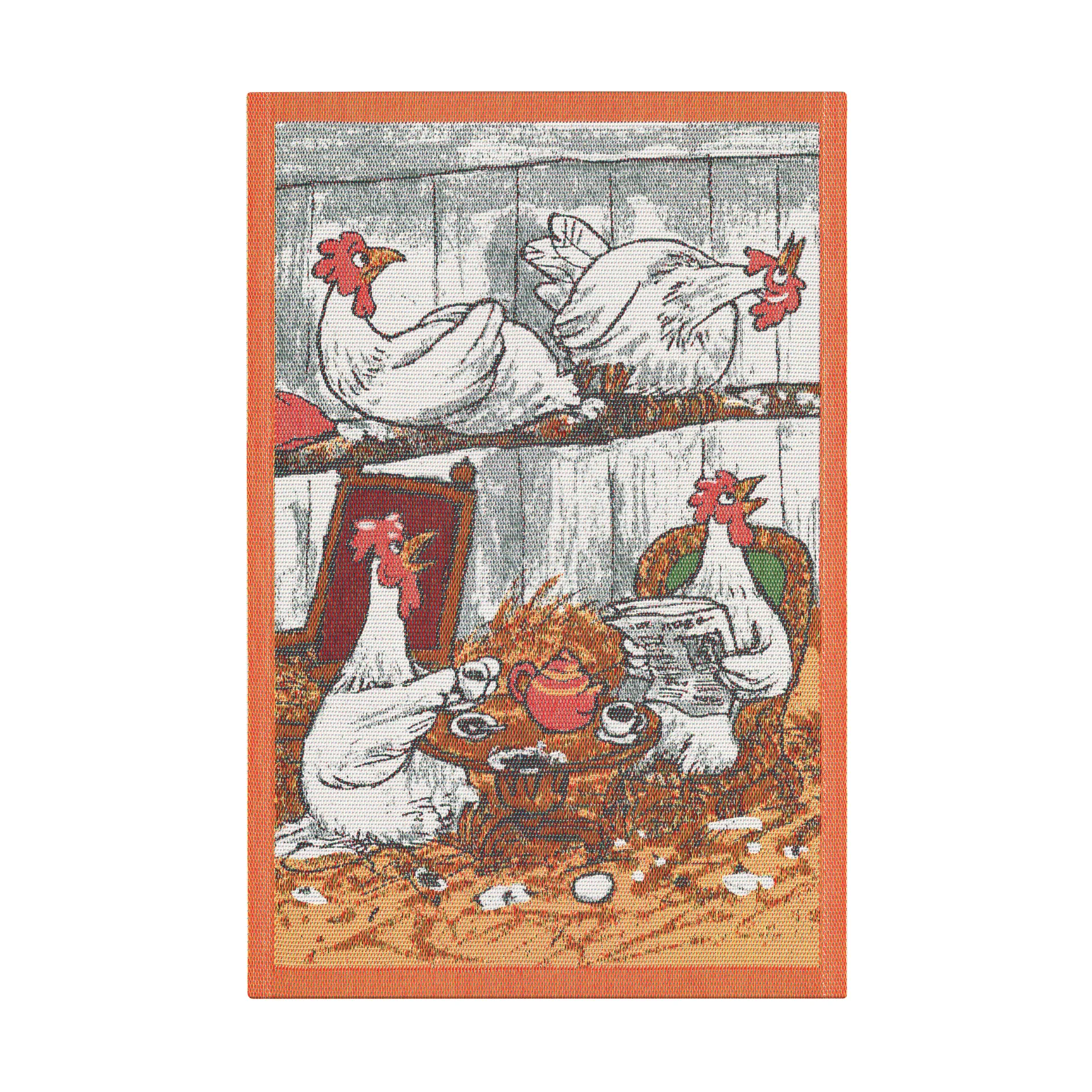 Serviette de cuisine Pettson & Findus multi 40x60 cm, Café entre amis Ekelund Linneväveri