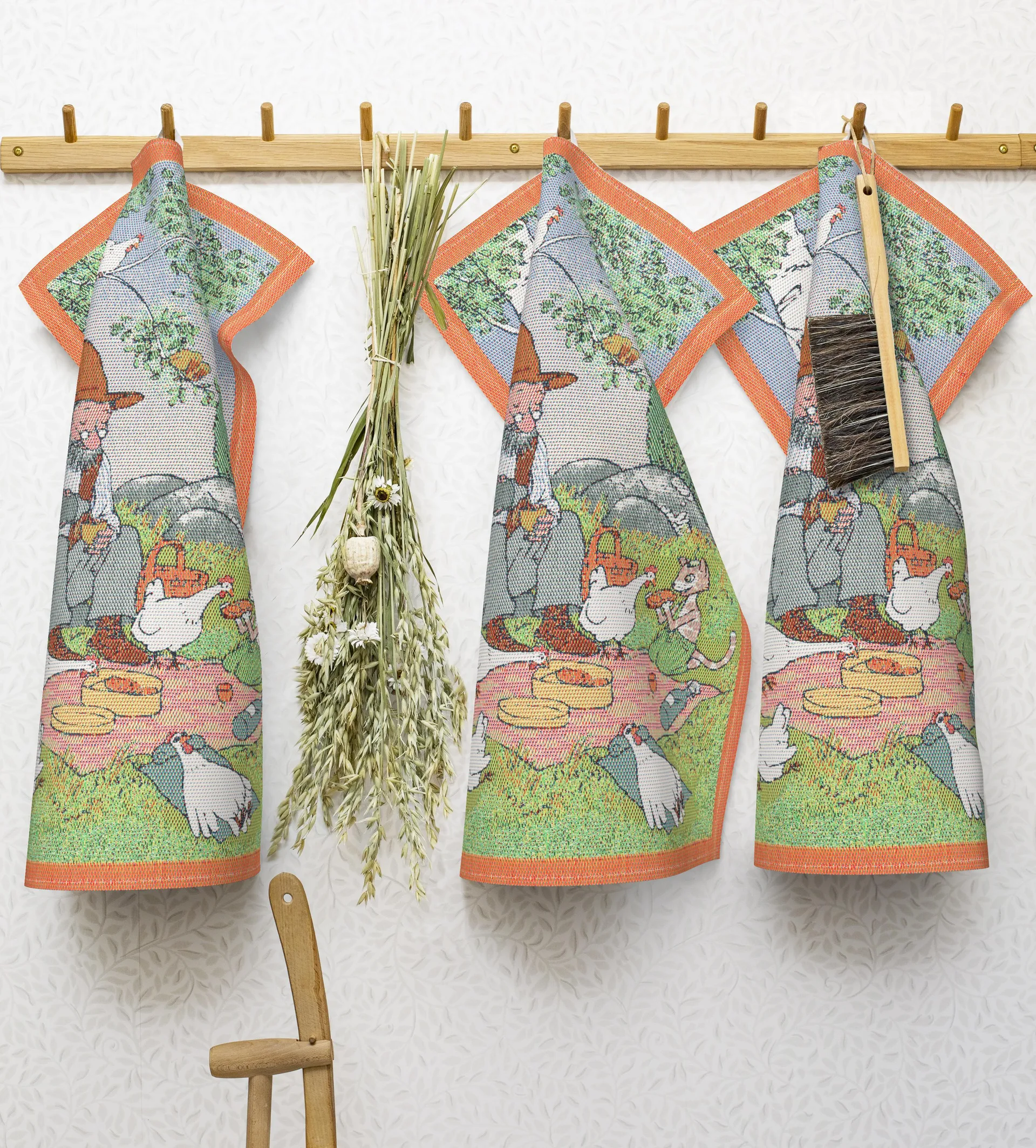 Serviette de cuisine Pettson & Findus, Pique-nique Ekelund Linneväveri