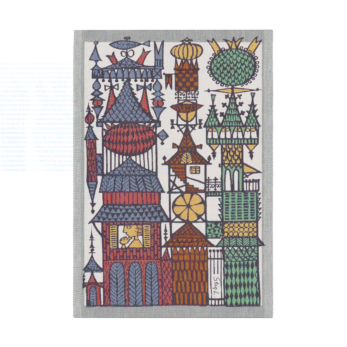 Ekelund Linneväveri Serviette de cuisine Stadssaga 35x50 cm Multi