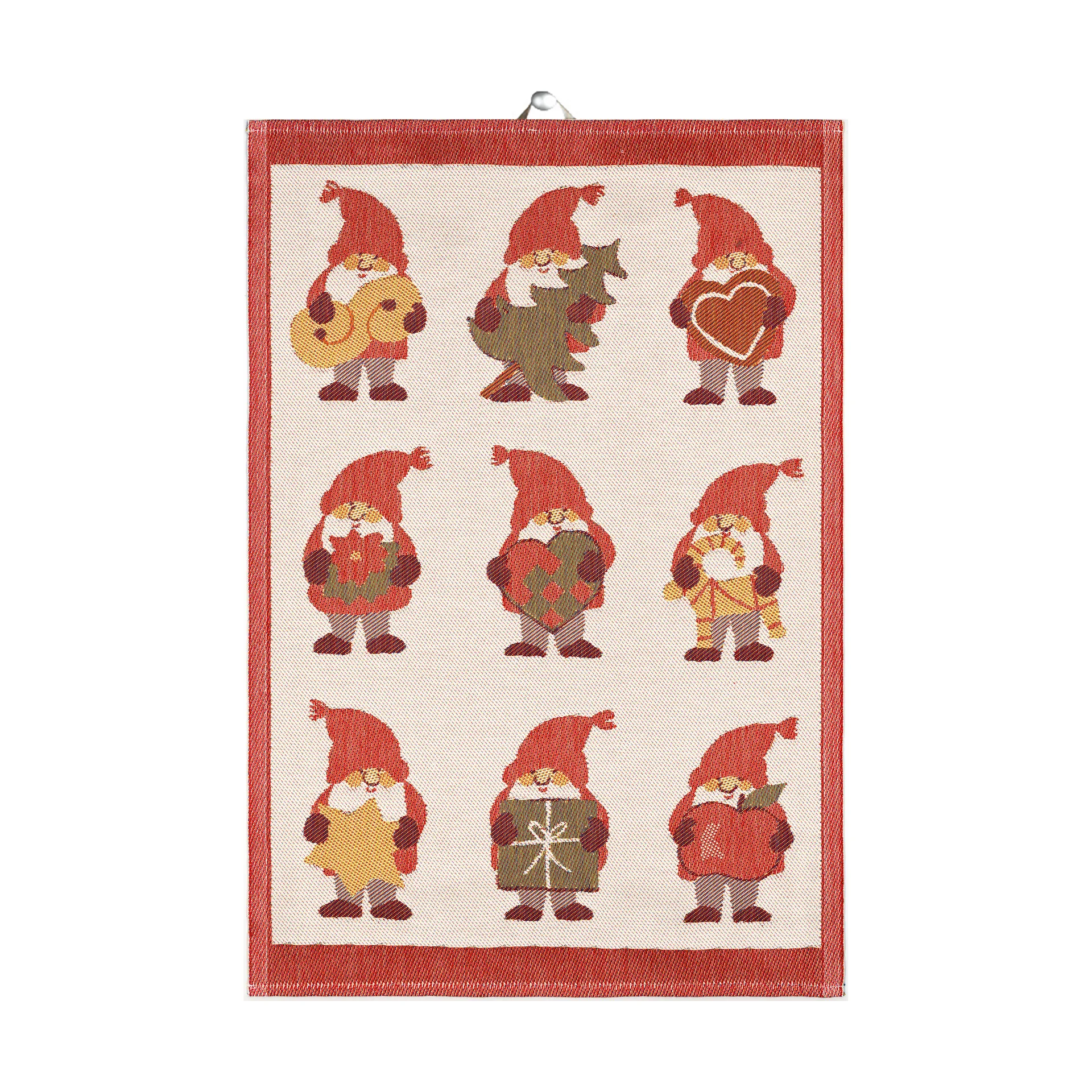 Serviette de cuisine Tomtemys 35x50 cm, Rouge Ekelund Linneväveri