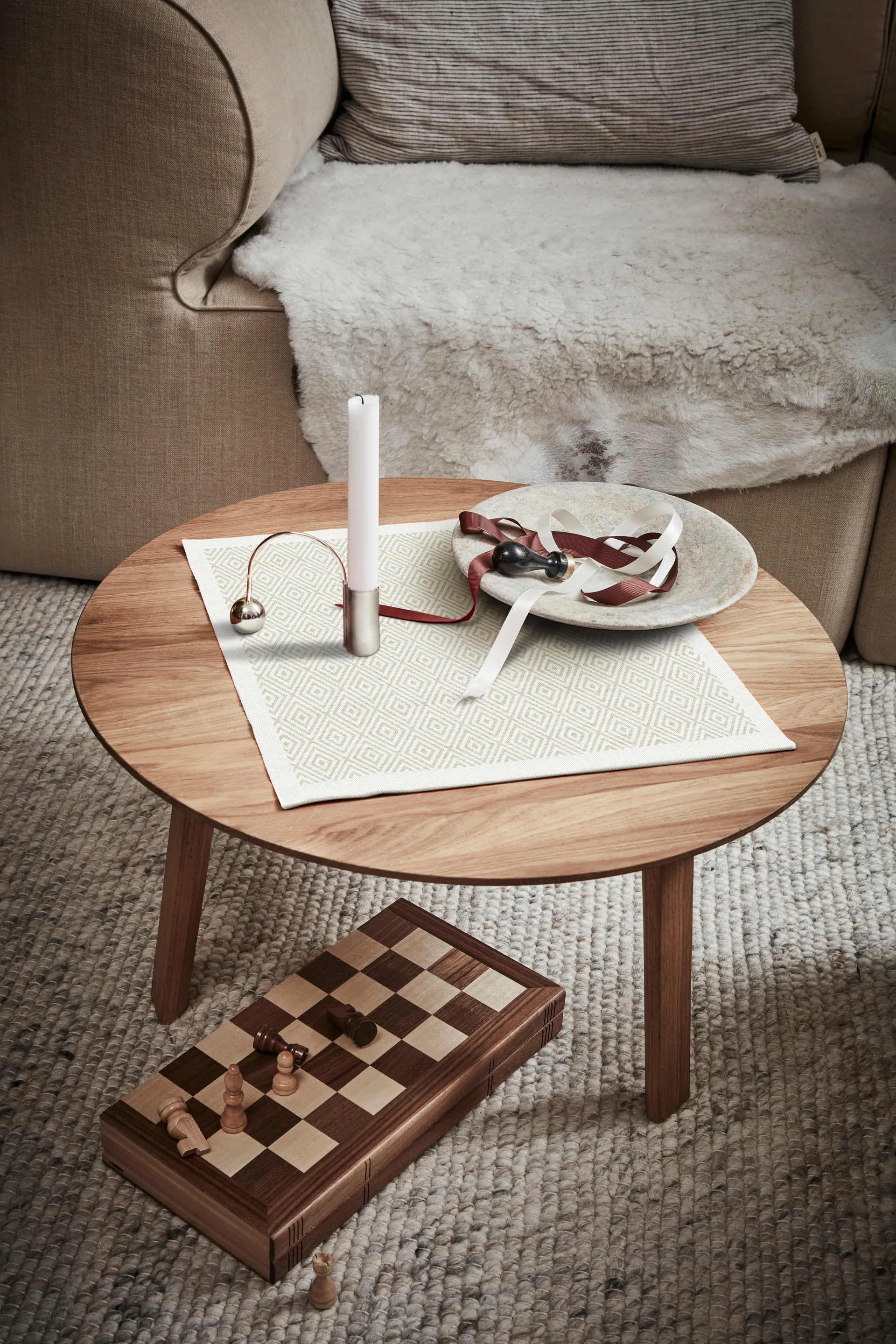 Serviette écrue Gåsöga, 35x35 cm Ekelund Linneväveri