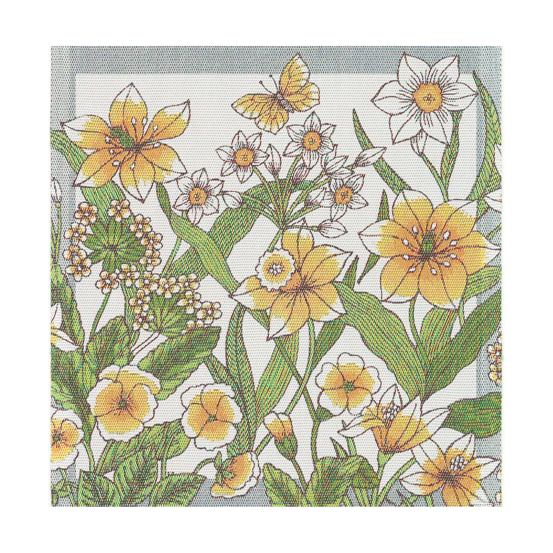 Serviette en tissu Daffodil 35x35 cm, Jaune Ekelund Linneväveri