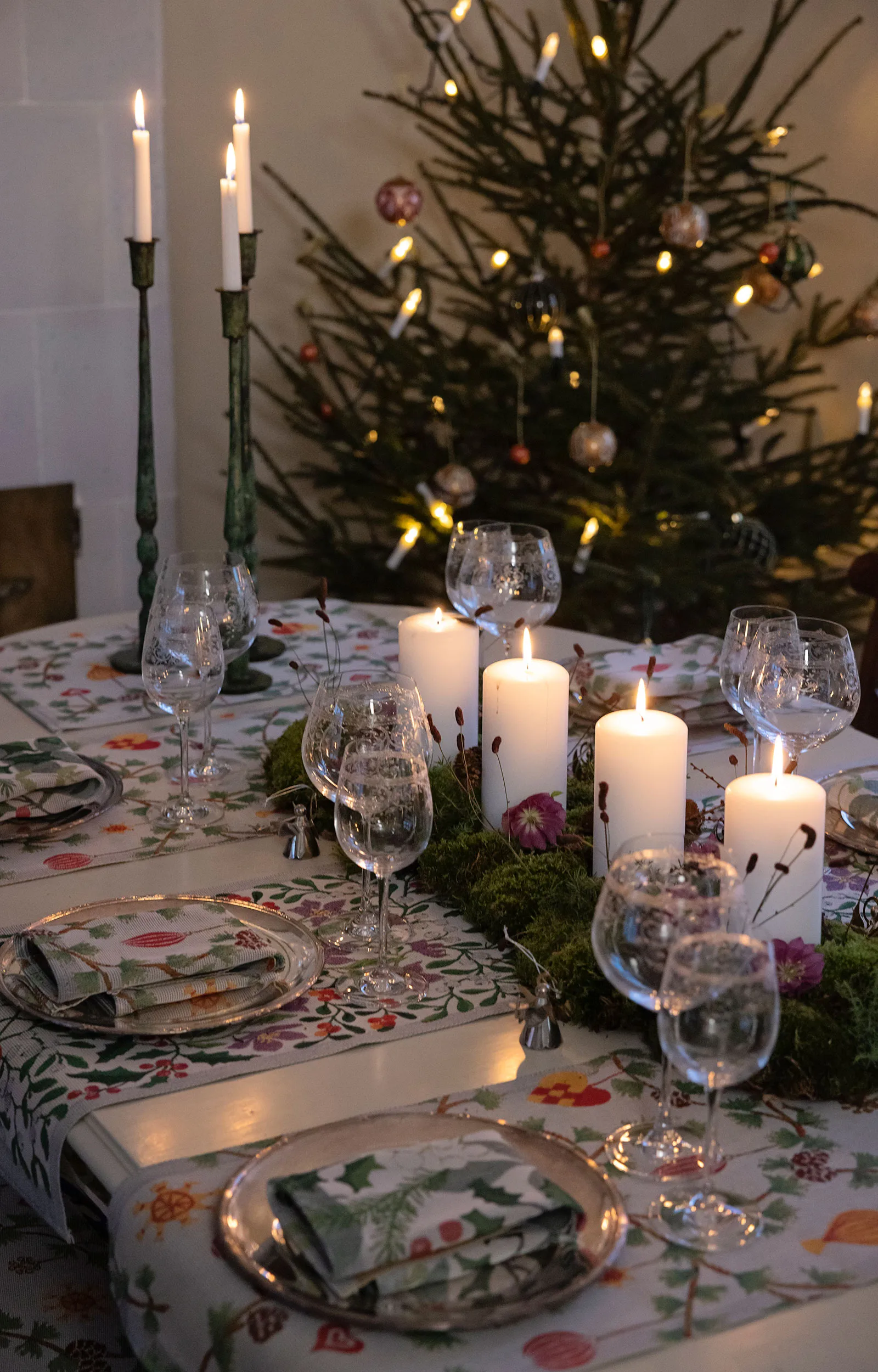 Serviette en tissu Julefröjd 35x35 cm, Multi Ekelund Linneväveri