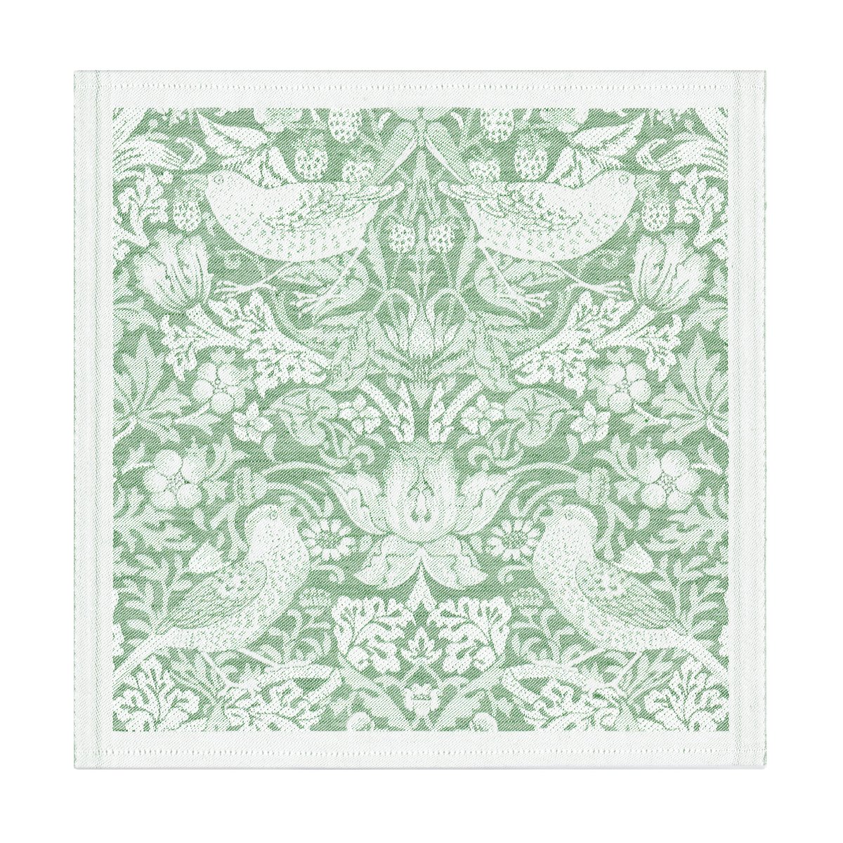 Ekelund Linneväveri Serviette en tissu Strawberry Thief 35x35 cm Vert