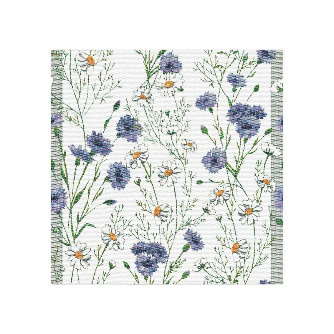 Ekelund Linneväveri Serviette Sommar 35x35 cm Bleu | Design Scandinave | Serviettes en lin & en coton | Bleu