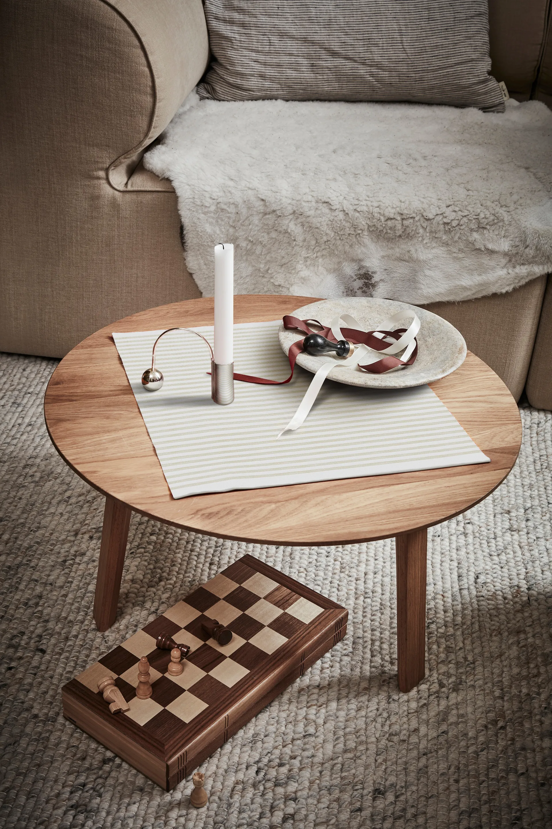 Serviette Tvärs 50x50 cm, Non blanchi Ekelund Linneväveri