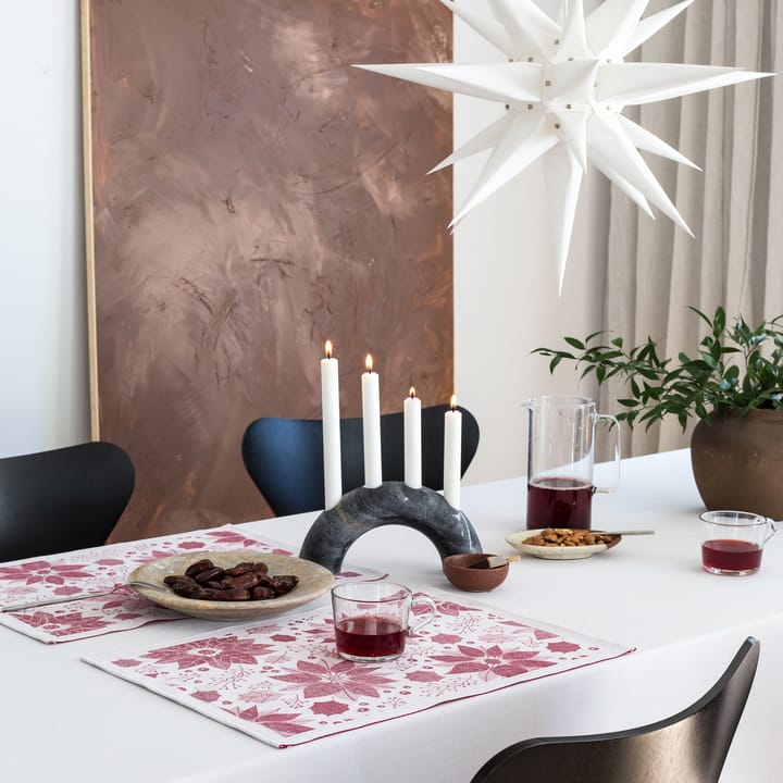 Set de table Etoile de Noël 35x48 cm - Rouge - Ekelund Linneväveri