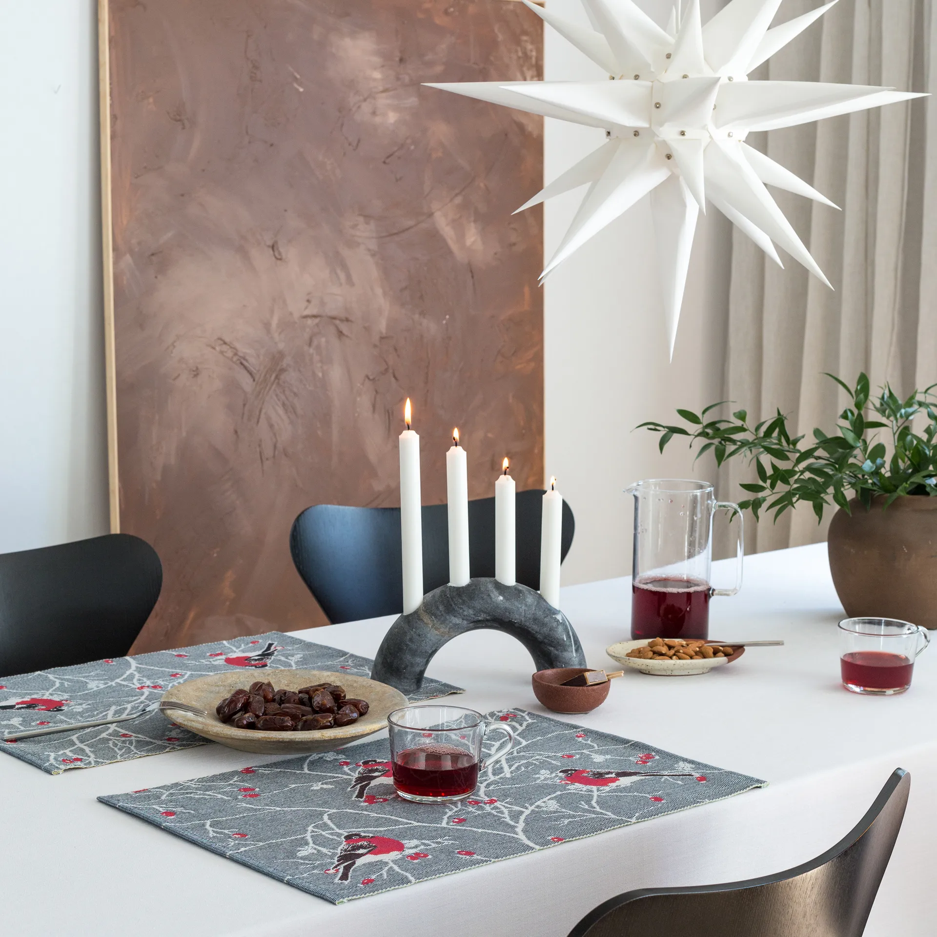Set de table Frostkvist 35x48 cm, Gris Ekelund Linneväveri