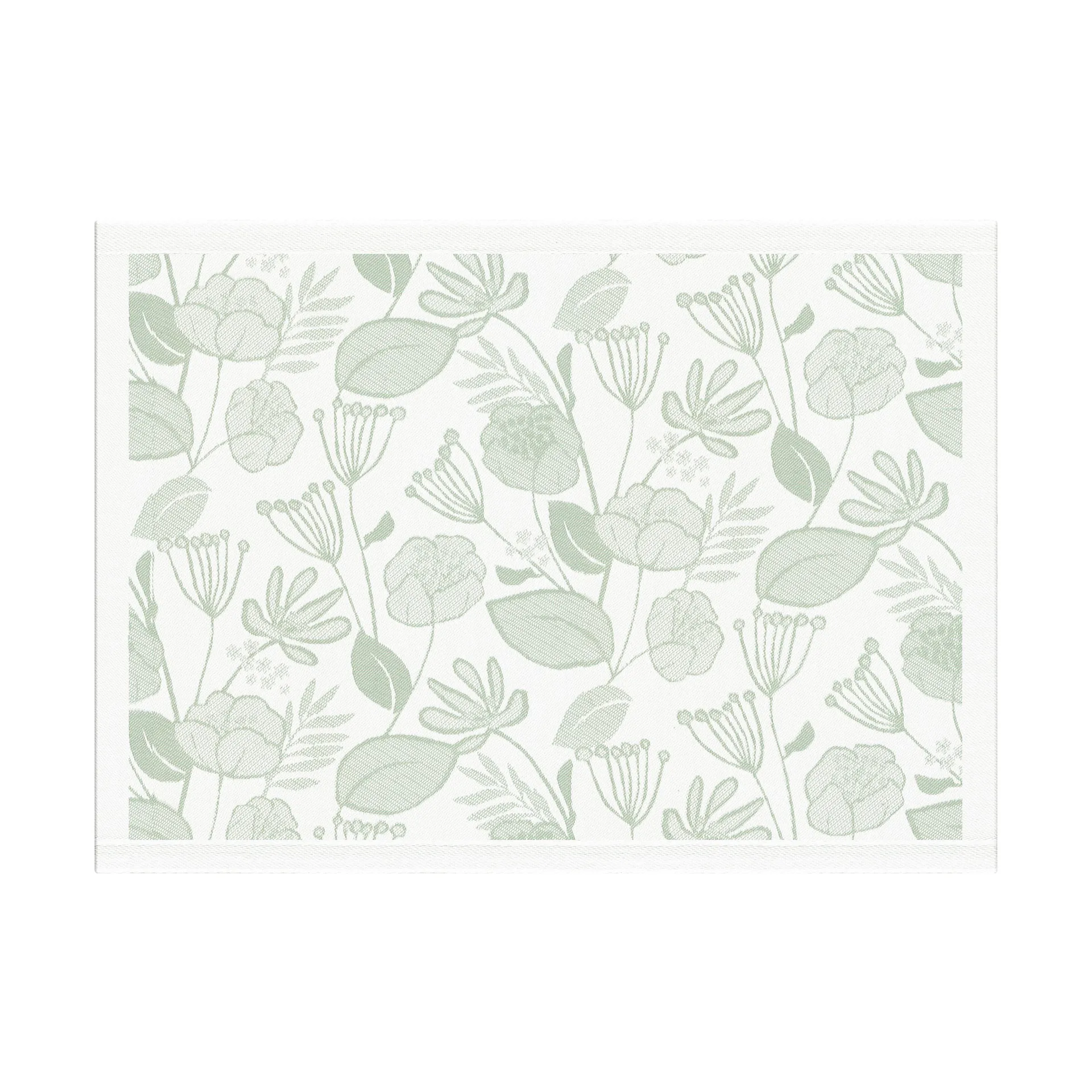 Set de table Grönska 35x48 cm, Vert-blanc Ekelund Linneväveri