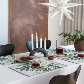 Set de table Julia 35x48 cm - Blanc-vert - Ekelund Linneväveri