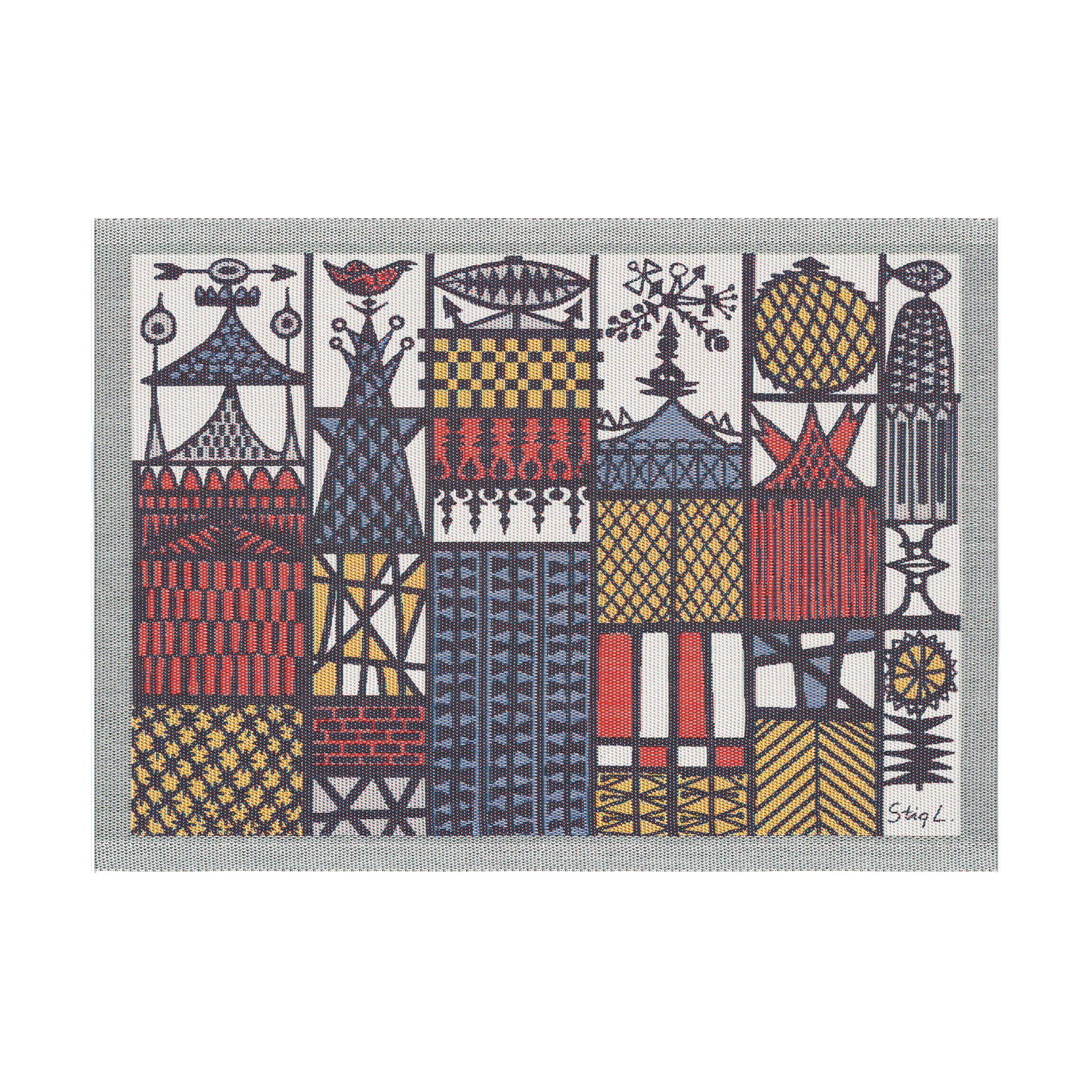 Set de table Stadsdel 35x48 cm, Multi Ekelund Linneväveri