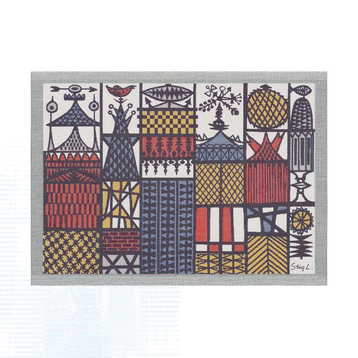 Ekelund Linneväveri Set de table Stadsdel 35x48 cm Multi