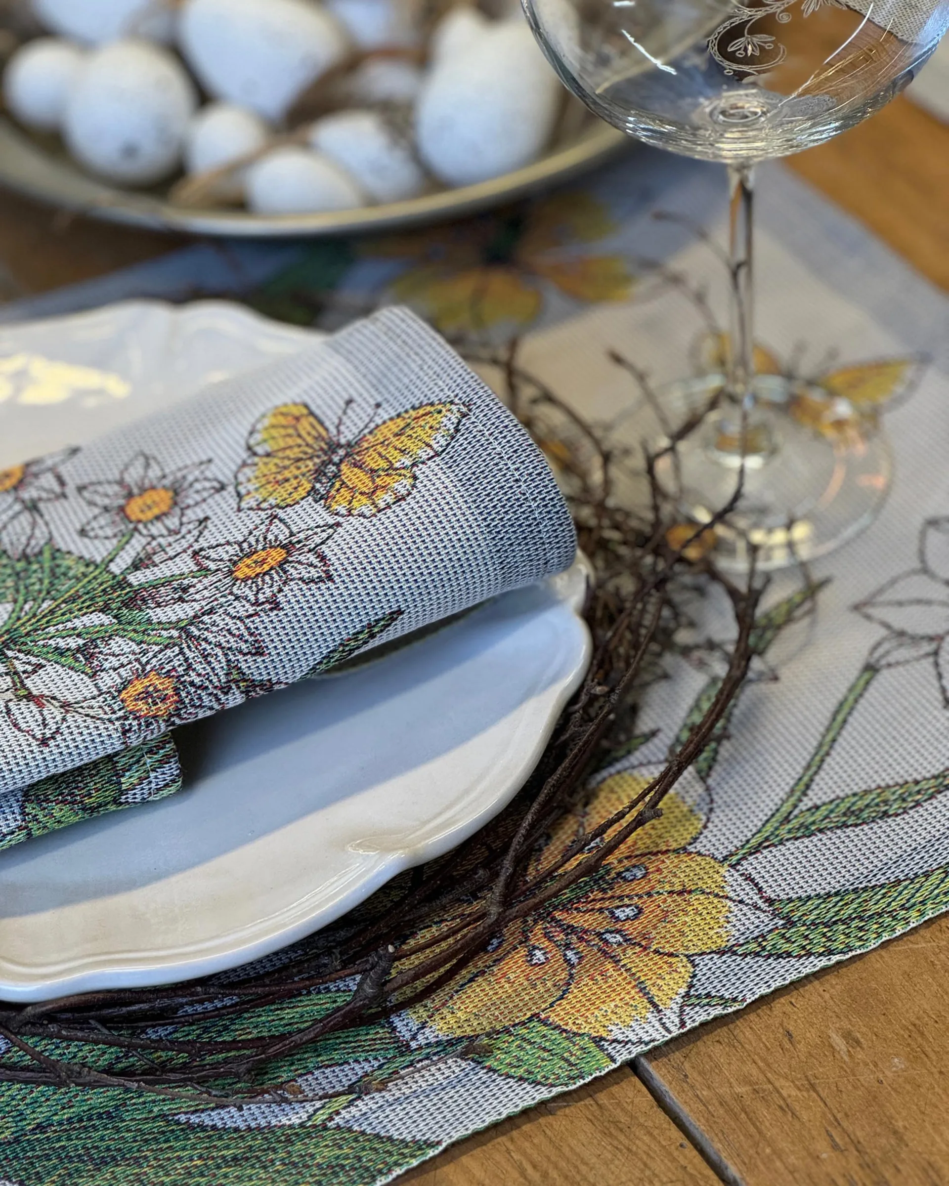 Sous-assiette Daffodil 35x48 cm, Jaune Ekelund Linneväveri