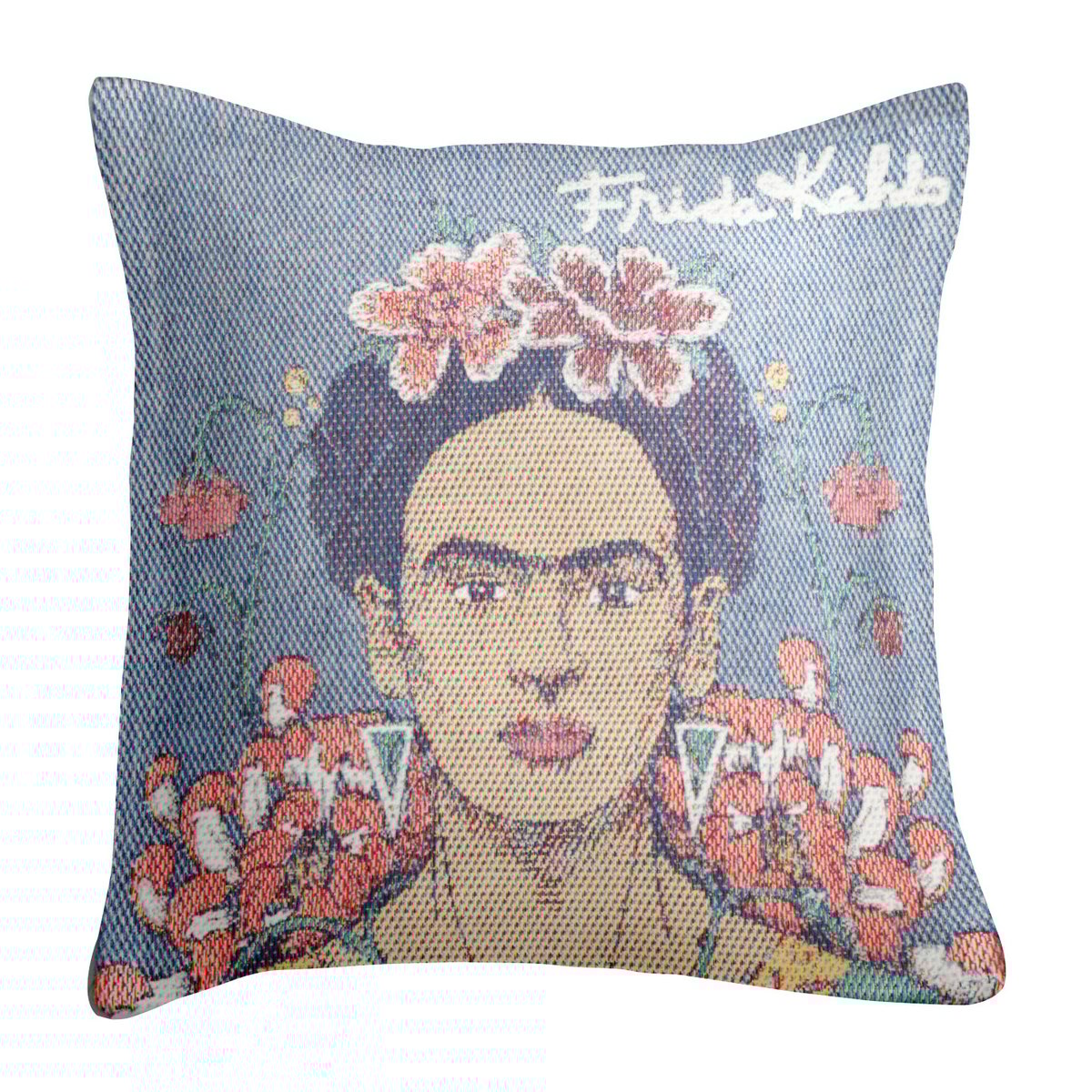 Ekelund Linneväveri Taie Frida Kahlo 40x40 cm Vida | Design Scandinave | Housses de coussin | Multi
