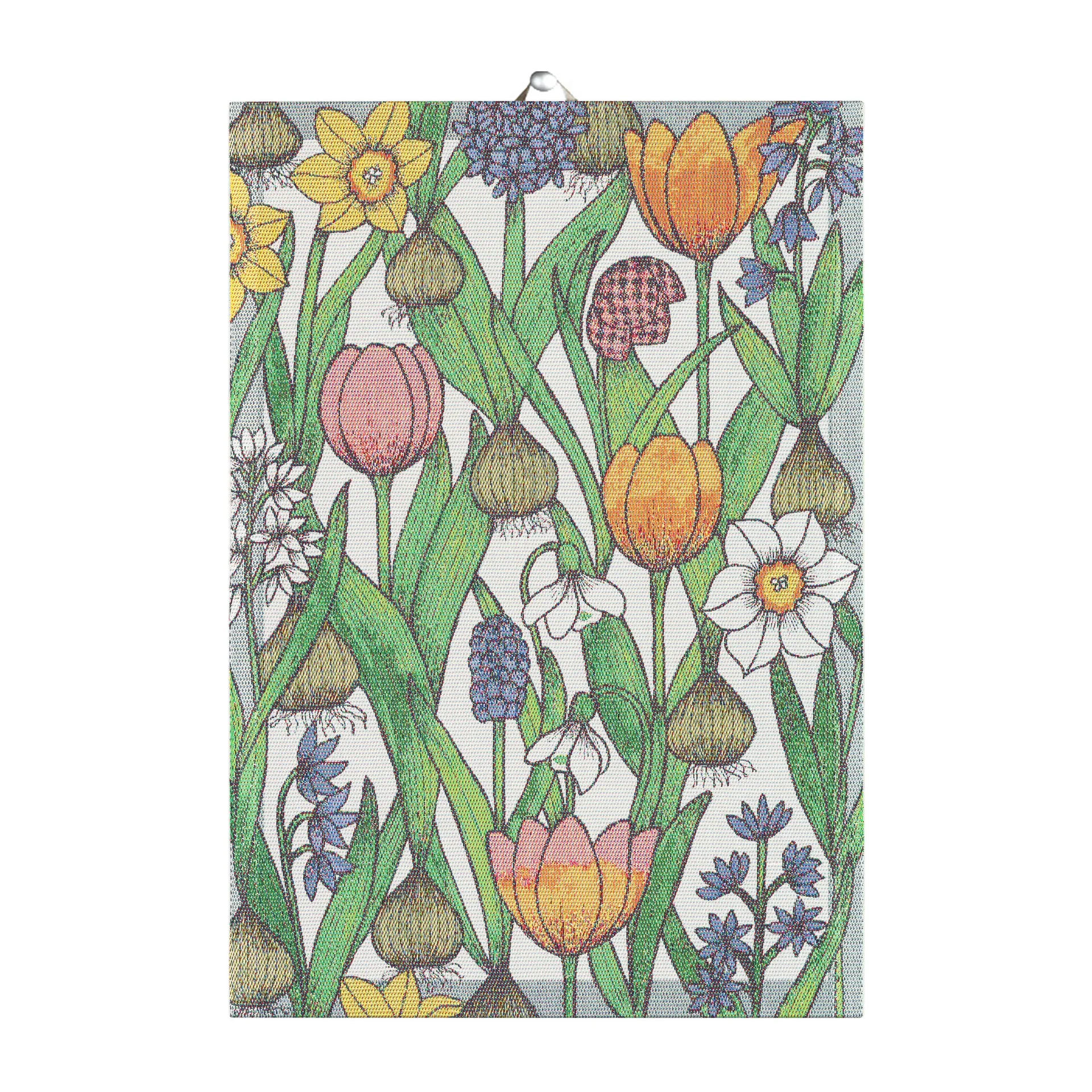 Torchon bulbes de fleurs, 35x50 cm  Ekelund Linneväveri
