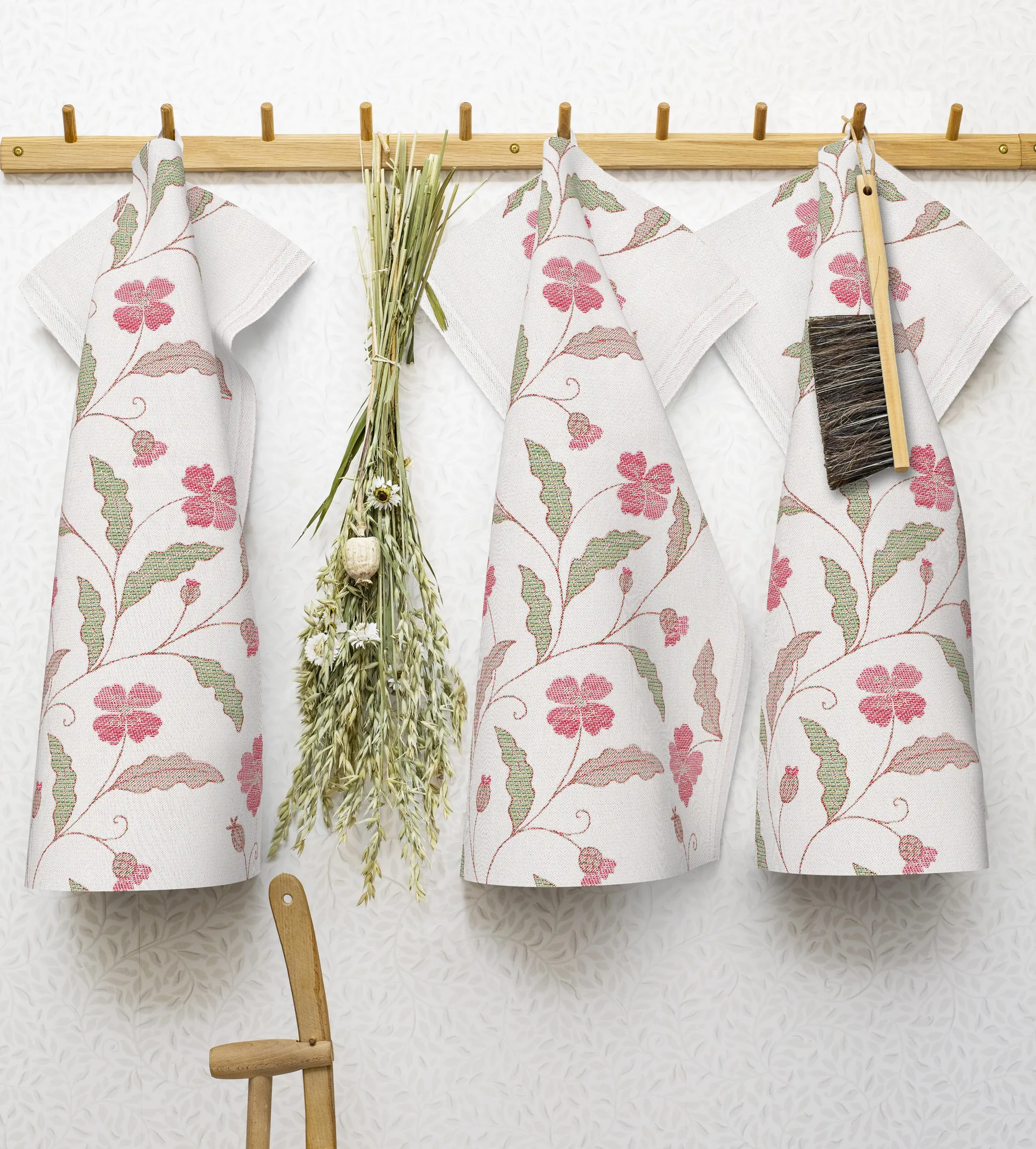 Torchon coquelicots, 35x50 cm  Ekelund Linneväveri