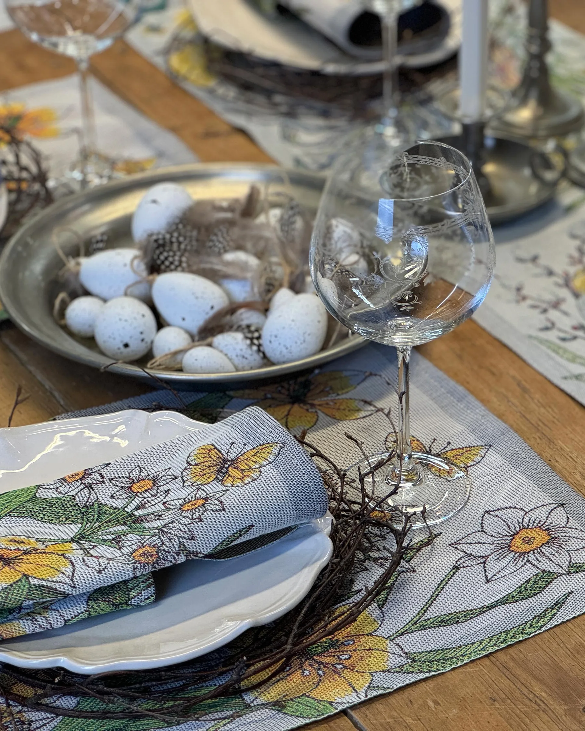 Torchon Daffodil 35x50 cm, Jaune Ekelund Linneväveri