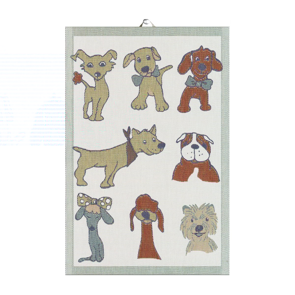 Ekelund Linneväveri Torchon Dogs 40x60 cm | Design Scandinave | Torchons | Marron