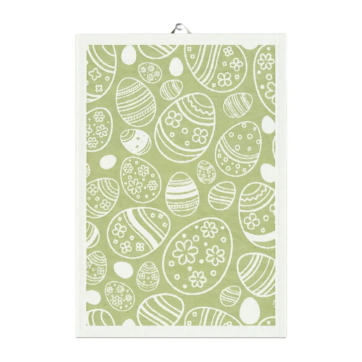 Torchon Easter Egg 35x50 cm - Vert - Ekelund Linneväveri
