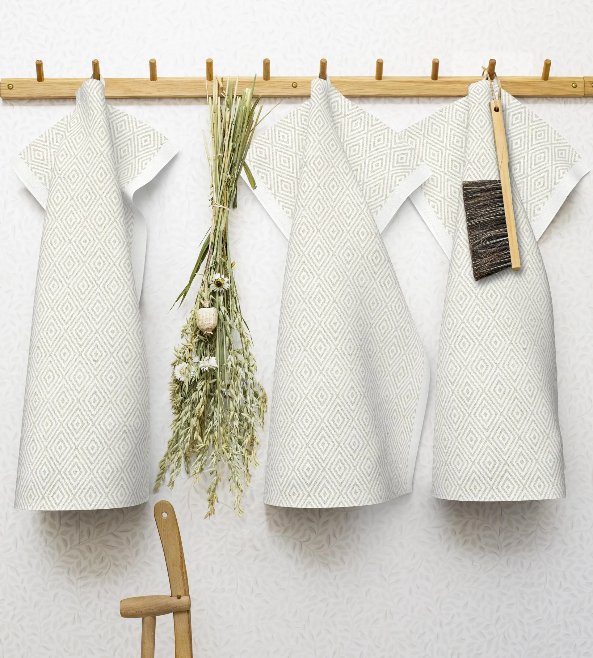 Torchon écru Gåsöga, 35x50 cm Ekelund Linneväveri