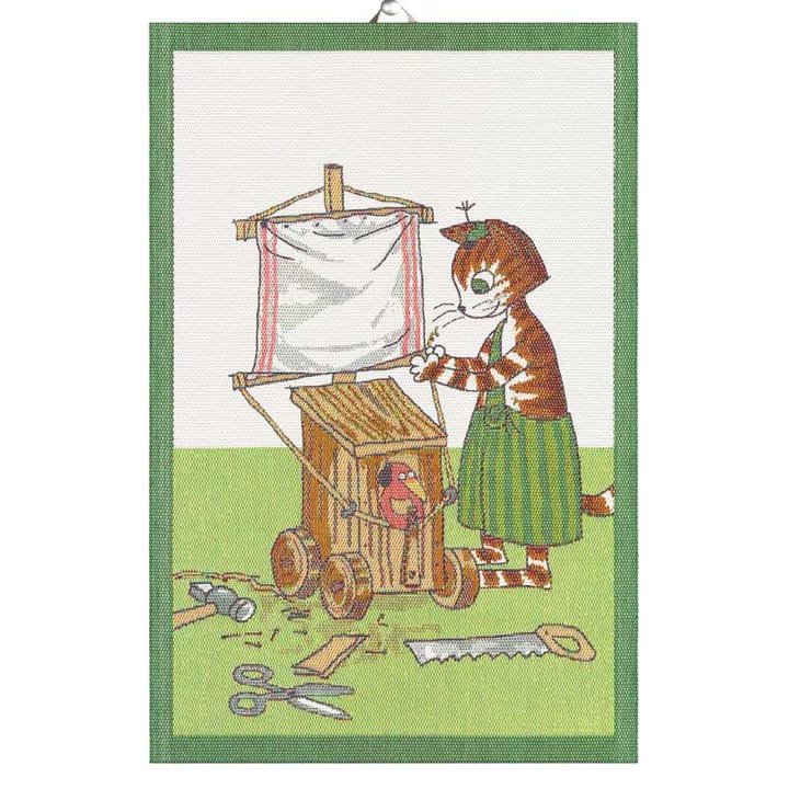 Torchon Findus Bygger 40x60 cm, Multi Ekelund Linneväveri