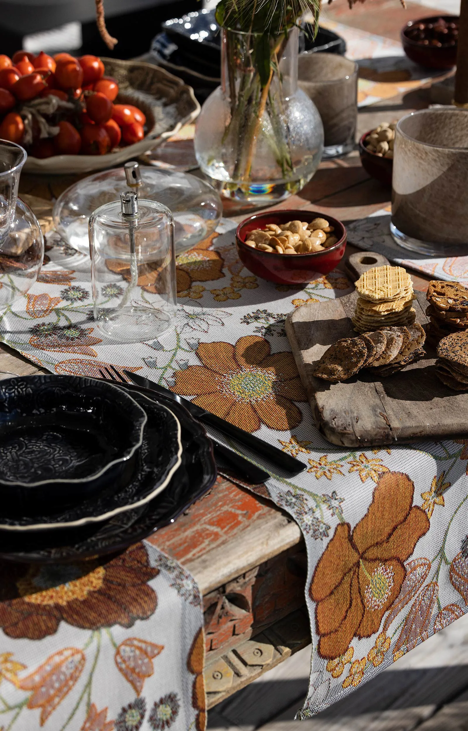 Torchon Kvällsblom 35x50 cm, Multi Ekelund Linneväveri