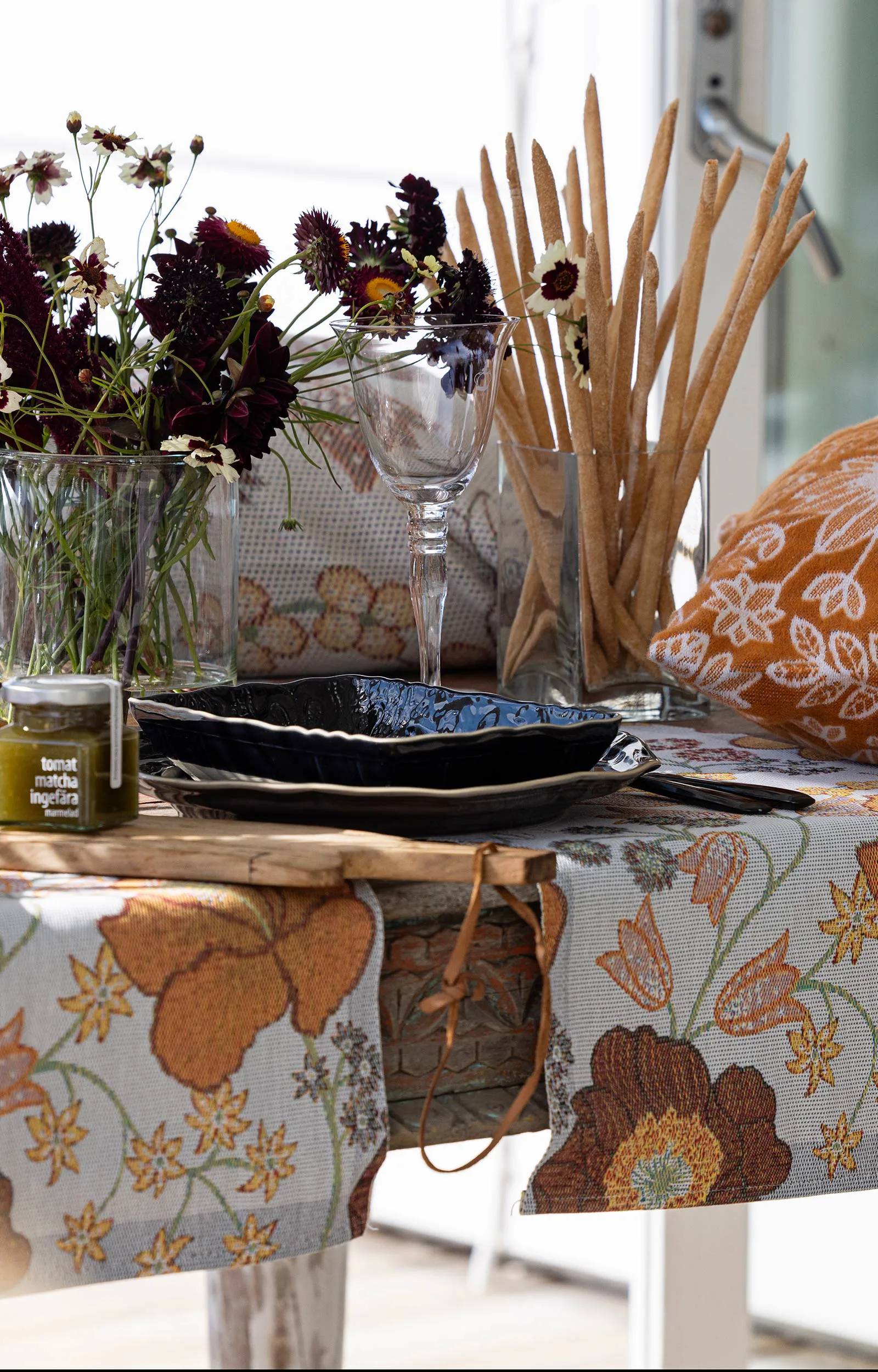 Torchon Kvällsblom 35x50 cm, Multi Ekelund Linneväveri