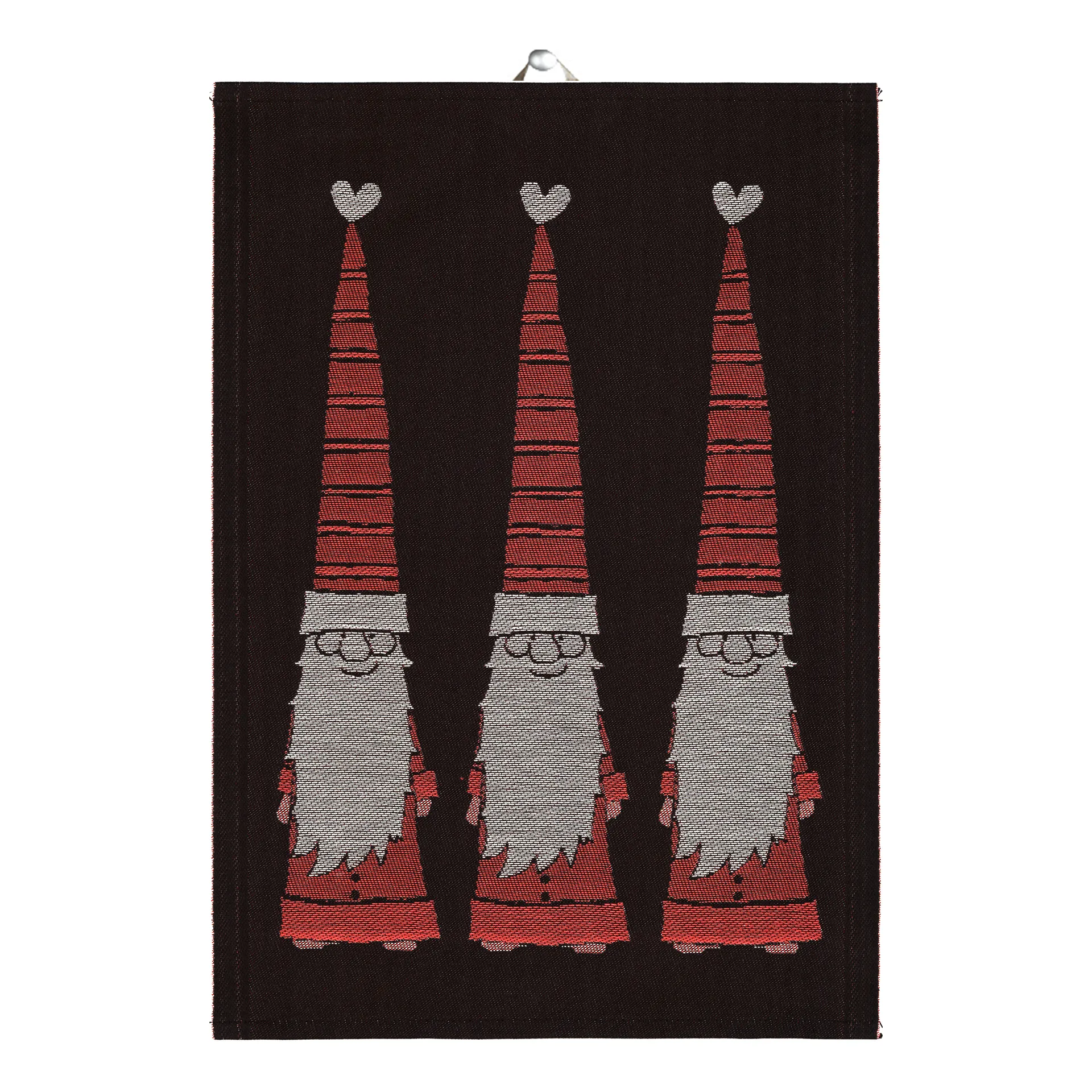 Torchon Longs Pères Noël 48 x 70cm, Rouge Ekelund Linneväveri