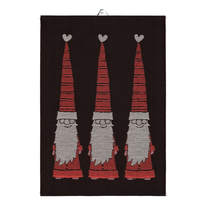 Torchon Longs Pères Noël 48 x 70cm - Rouge - Ekelund Linneväveri