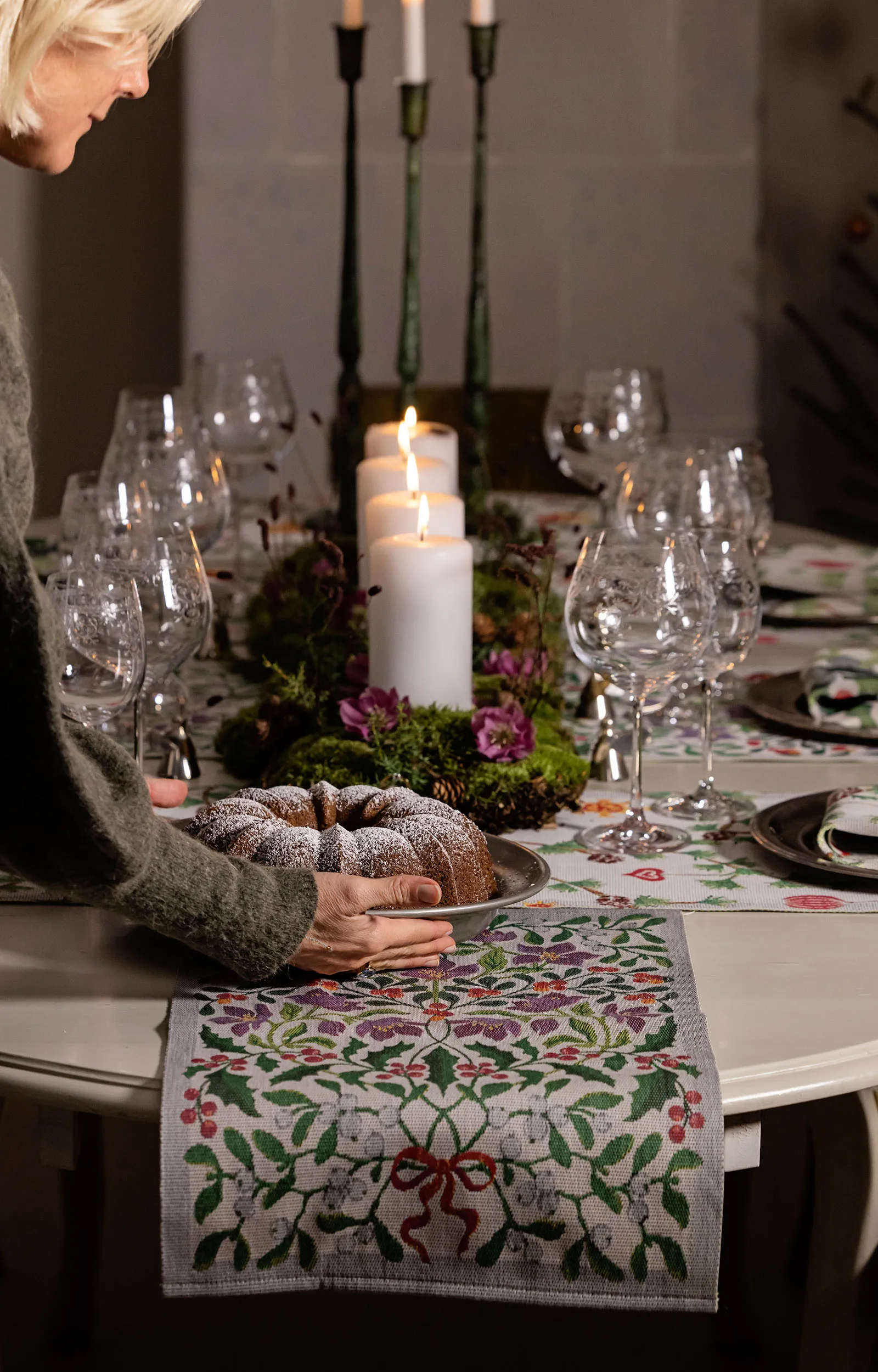 Torchon Mistelkvist 35x50 cm, Multi Ekelund Linneväveri