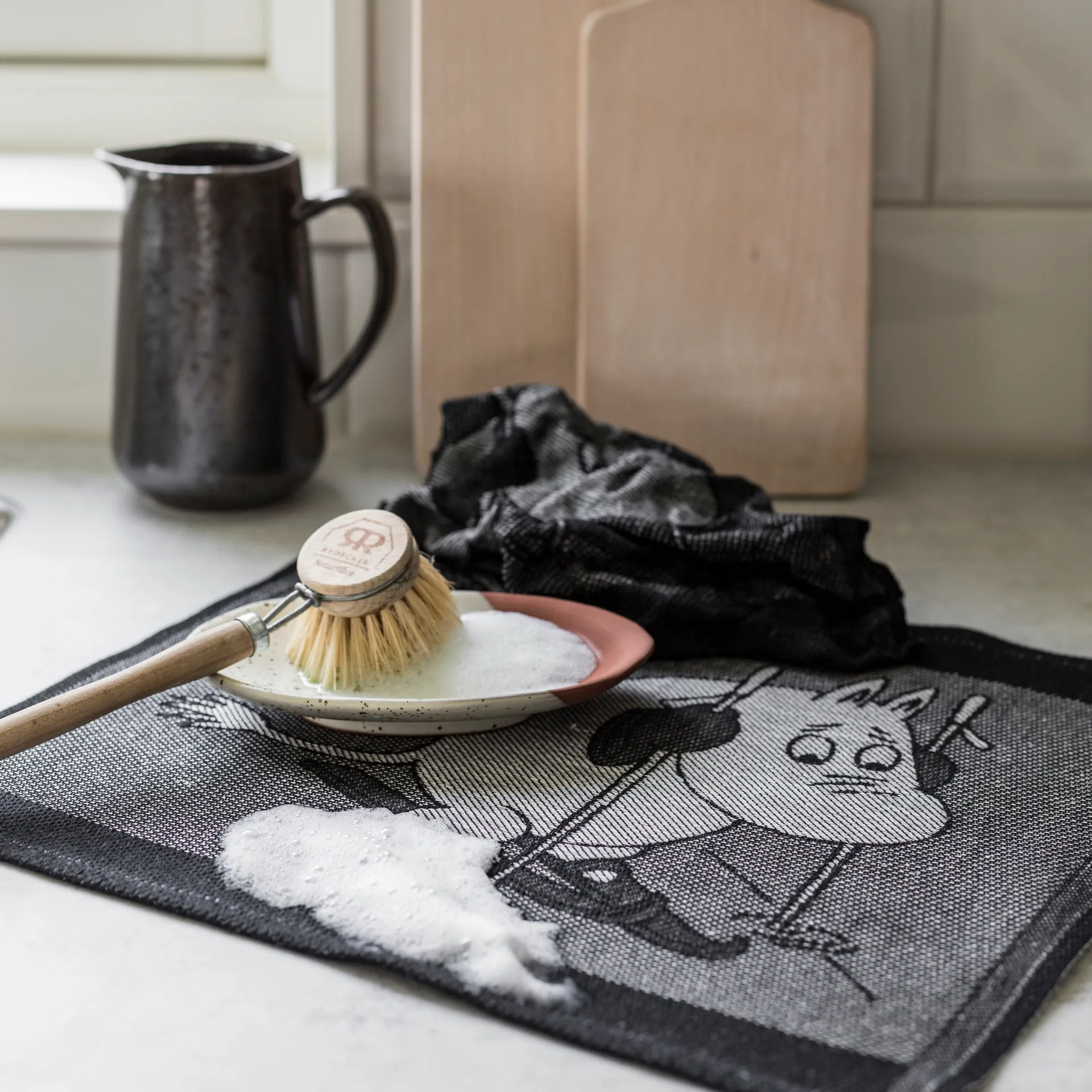 Torchon Skiing 28x35cm, Noir Ekelund Linneväveri