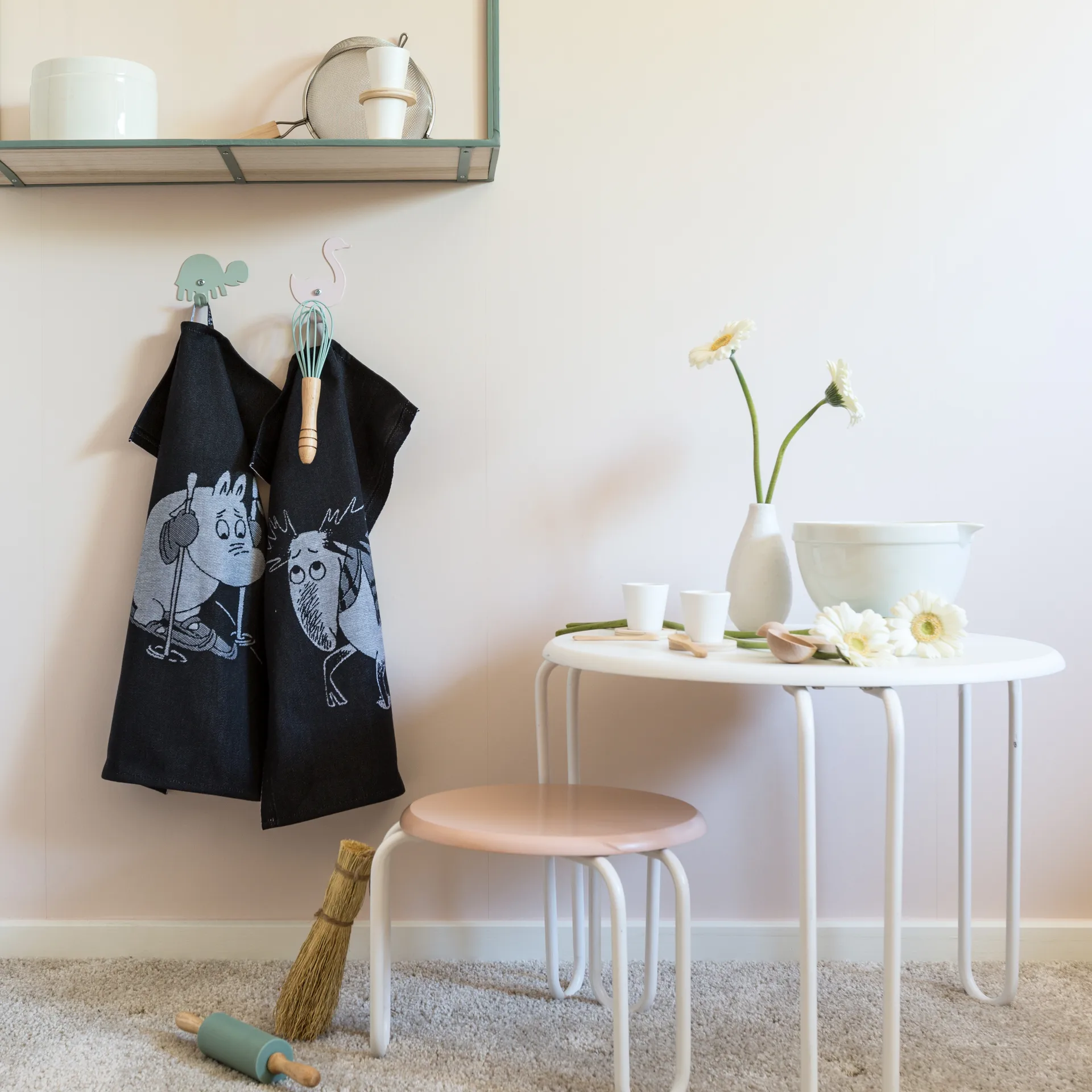 Torchon Skiing 35x50cm, Noir Ekelund Linneväveri